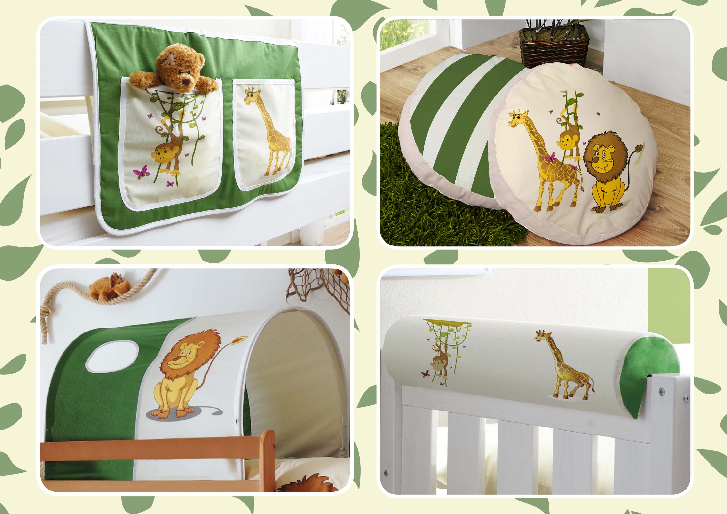 TiCAA Kinder Hochbett Zubeh&ouml;r Set 4-teilig - Bild 1