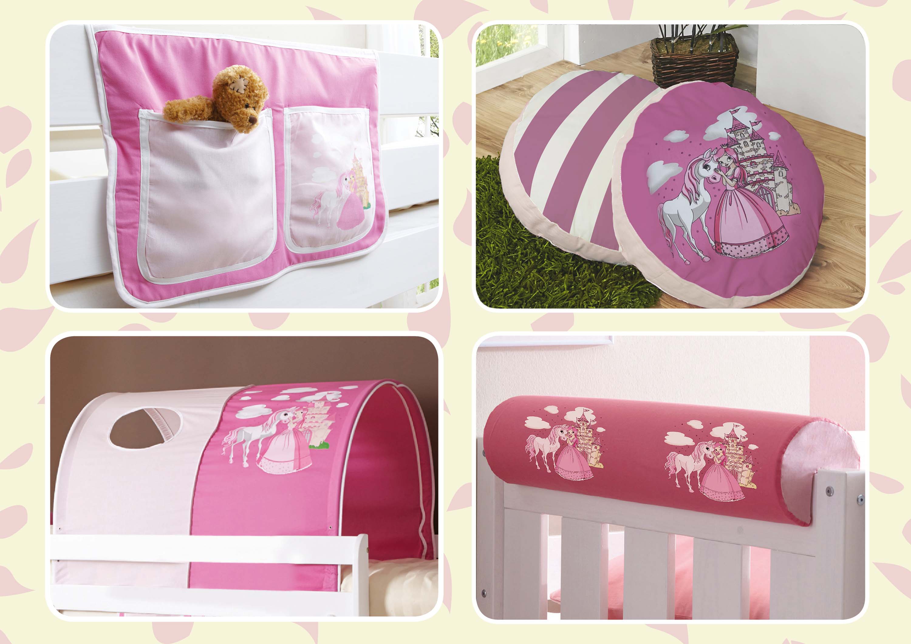 TiCAA Kinder Hochbett Zubeh&ouml;r Set 4-teilig - Bild 1