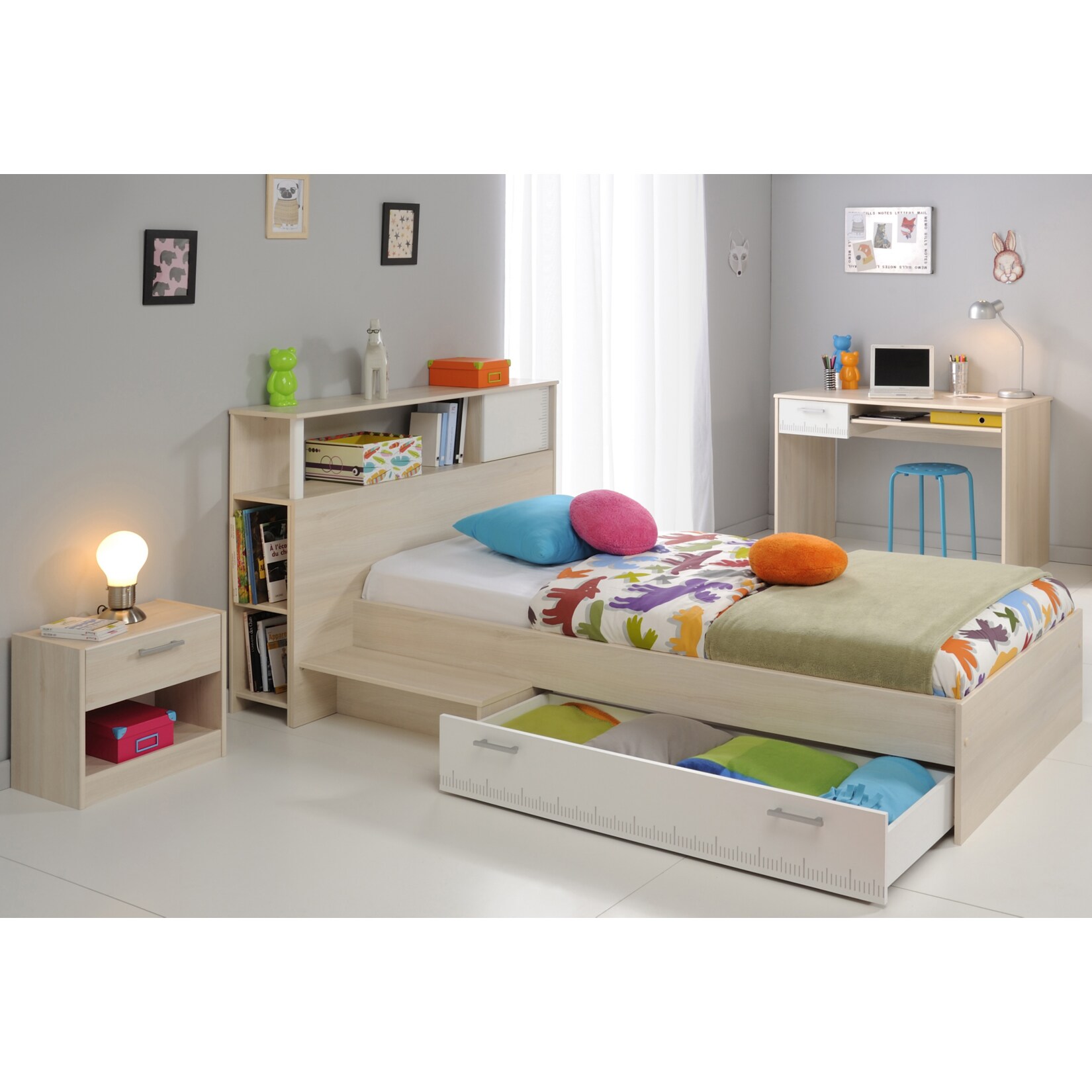 Parisot Kinder- und Jugendzimmer 4-tlg. „Charly 11“ Akazie-Weiß | 04251105908364