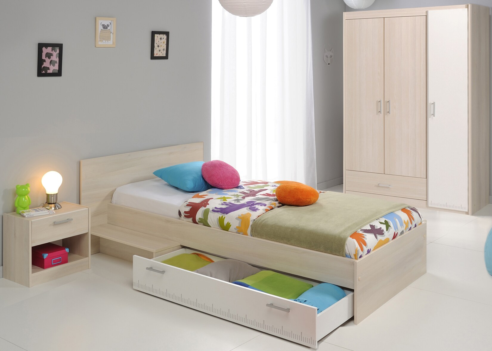 Parisot Kinder- und Jugendzimmer 3-tlg. „Charly 14“ Akazie-Weiß | 04251105908395