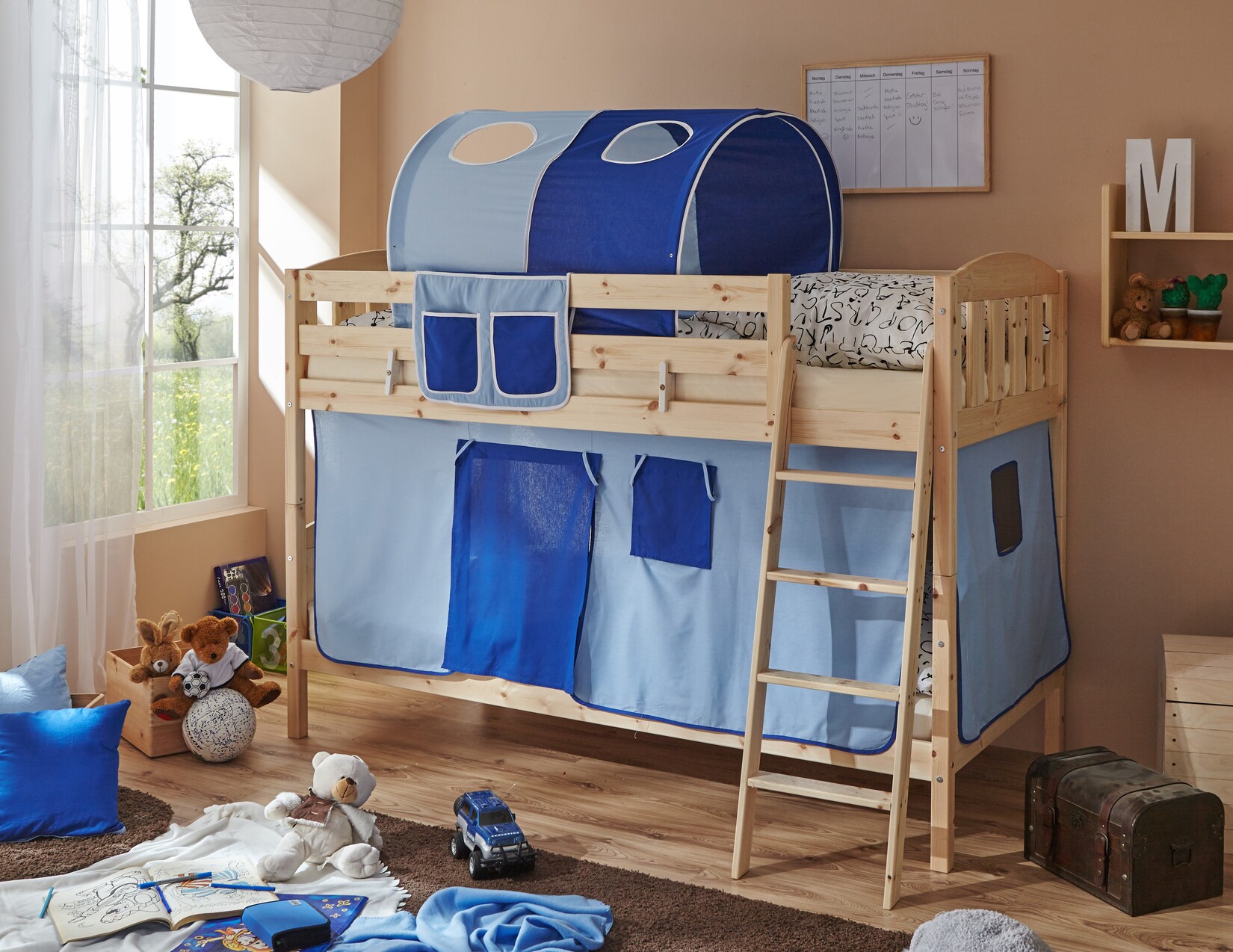 TiCAA Etagenbett Erni Country-V Kiefer Natur | 04251105922858