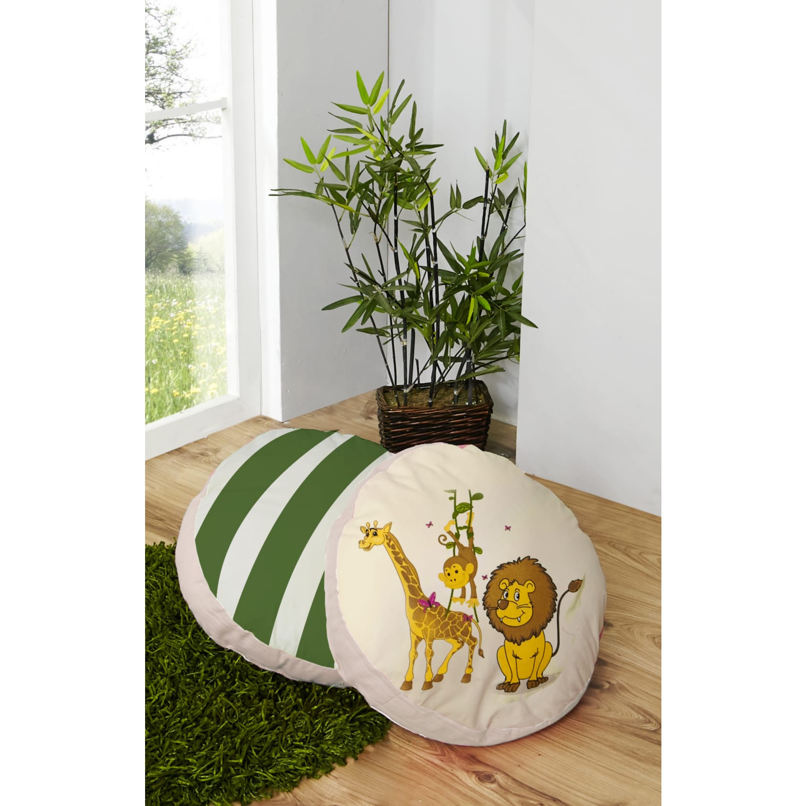 TiCAA Rundes Kissen-Set f&uuml;r Kinderzimmer 2-teilig - Bild 1