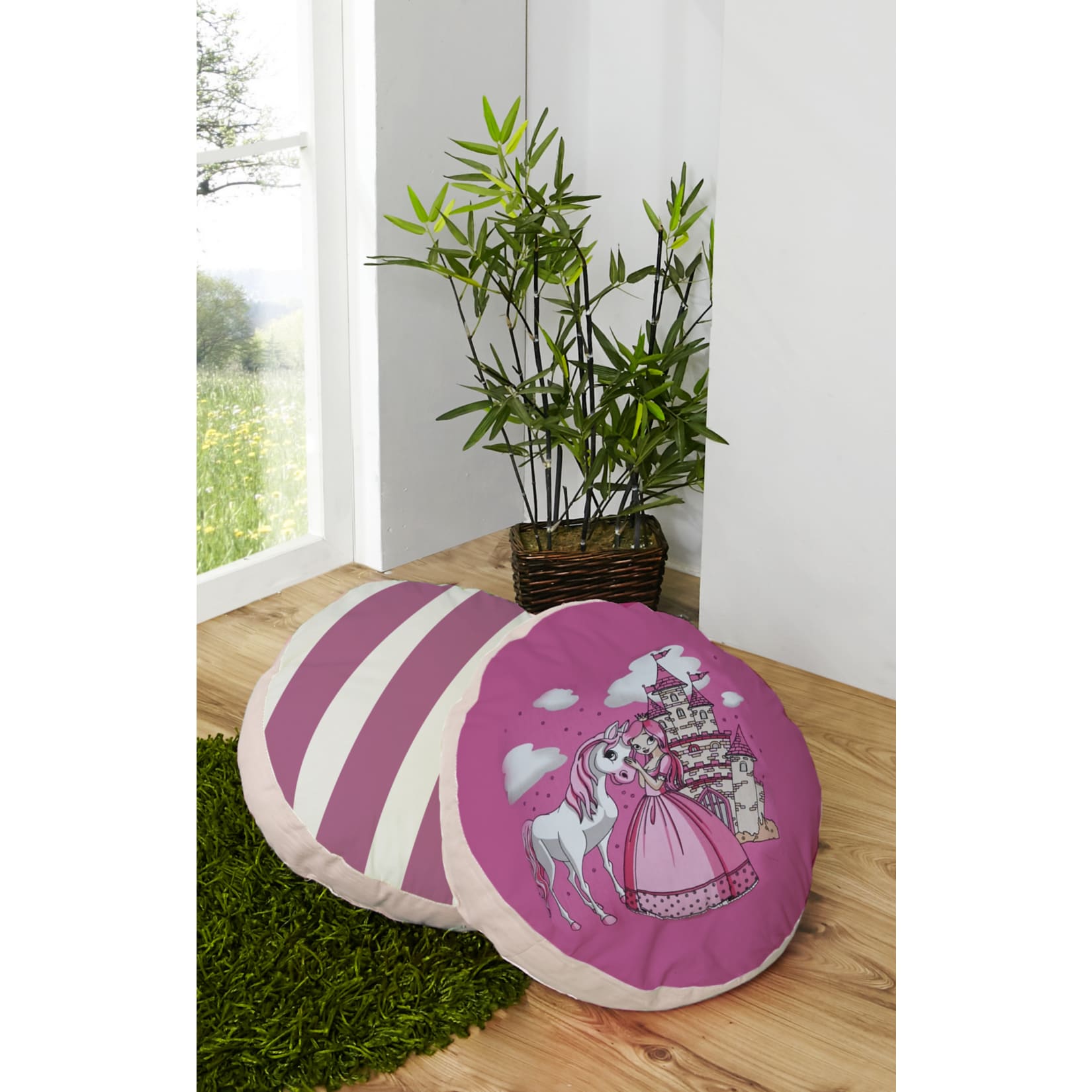 TiCAA Rundes Kissen-Set f&uuml;r Kinderzimmer 2-teilig - Bild 1