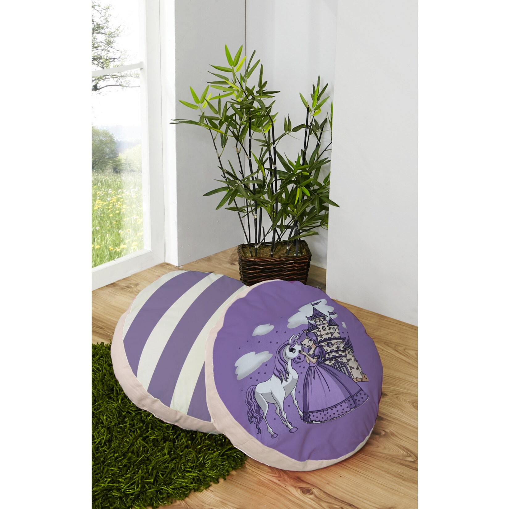 TiCAA Rundes Kissen-Set f&uuml;r Kinderzimmer 2-teilig - Bild 1