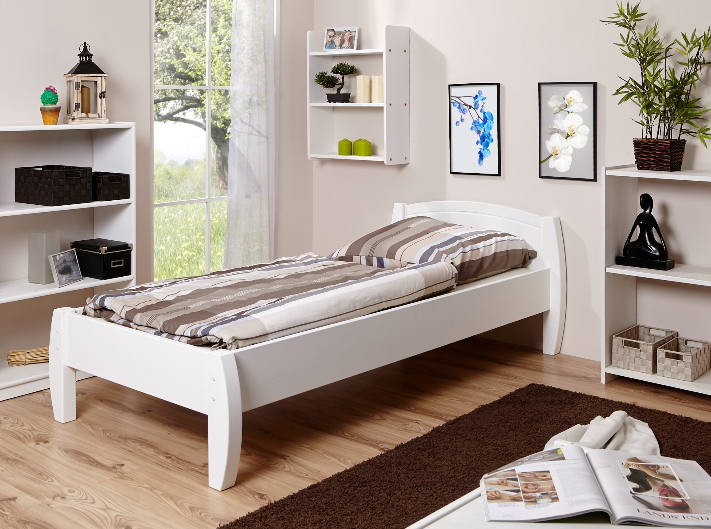 TiCAA Bett Jasmin Kiefer Wei&szlig; - Bild 1