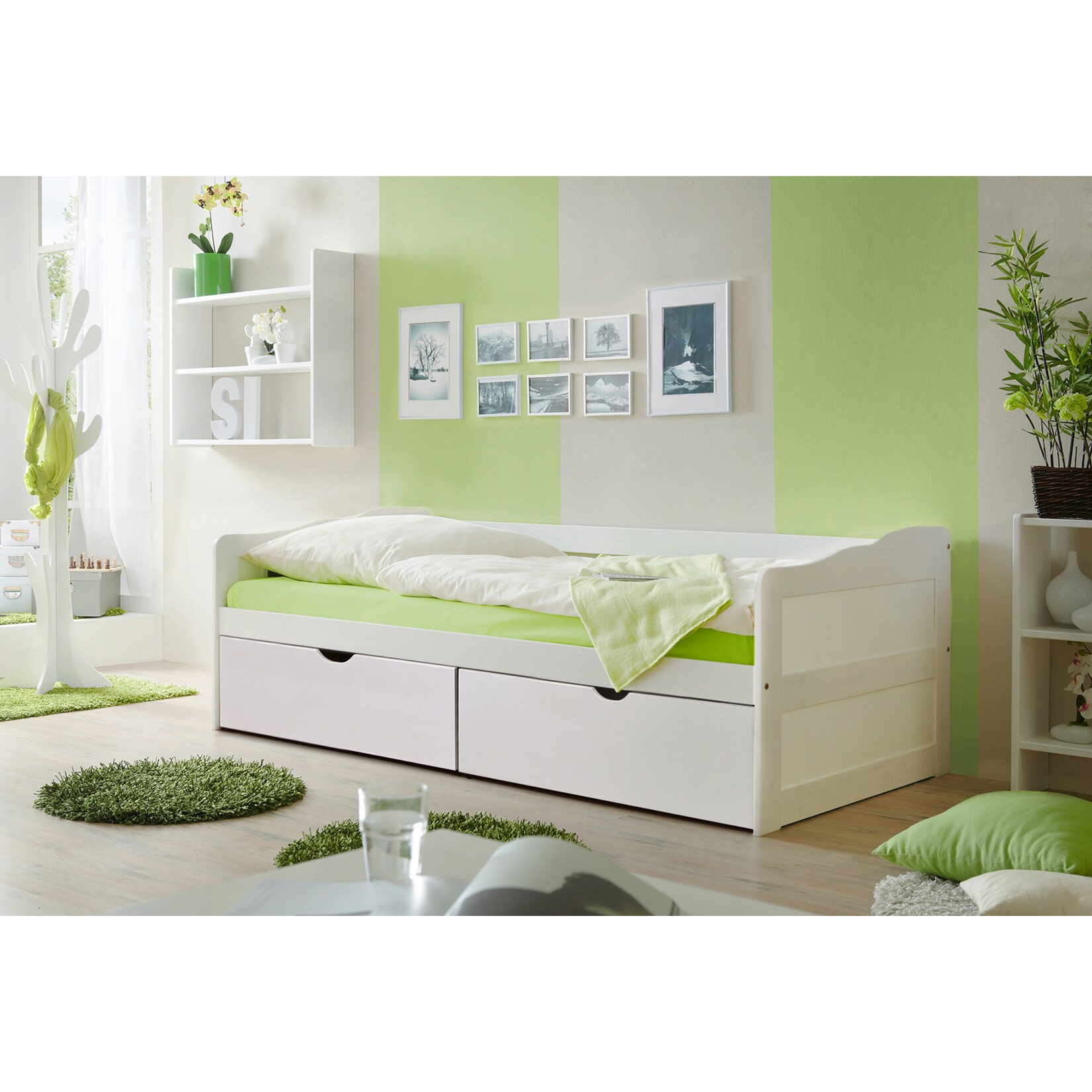 TiCAA Sofabett Funktionsbett Gästebett Melanie Kiefer Weiß | 04251105939146