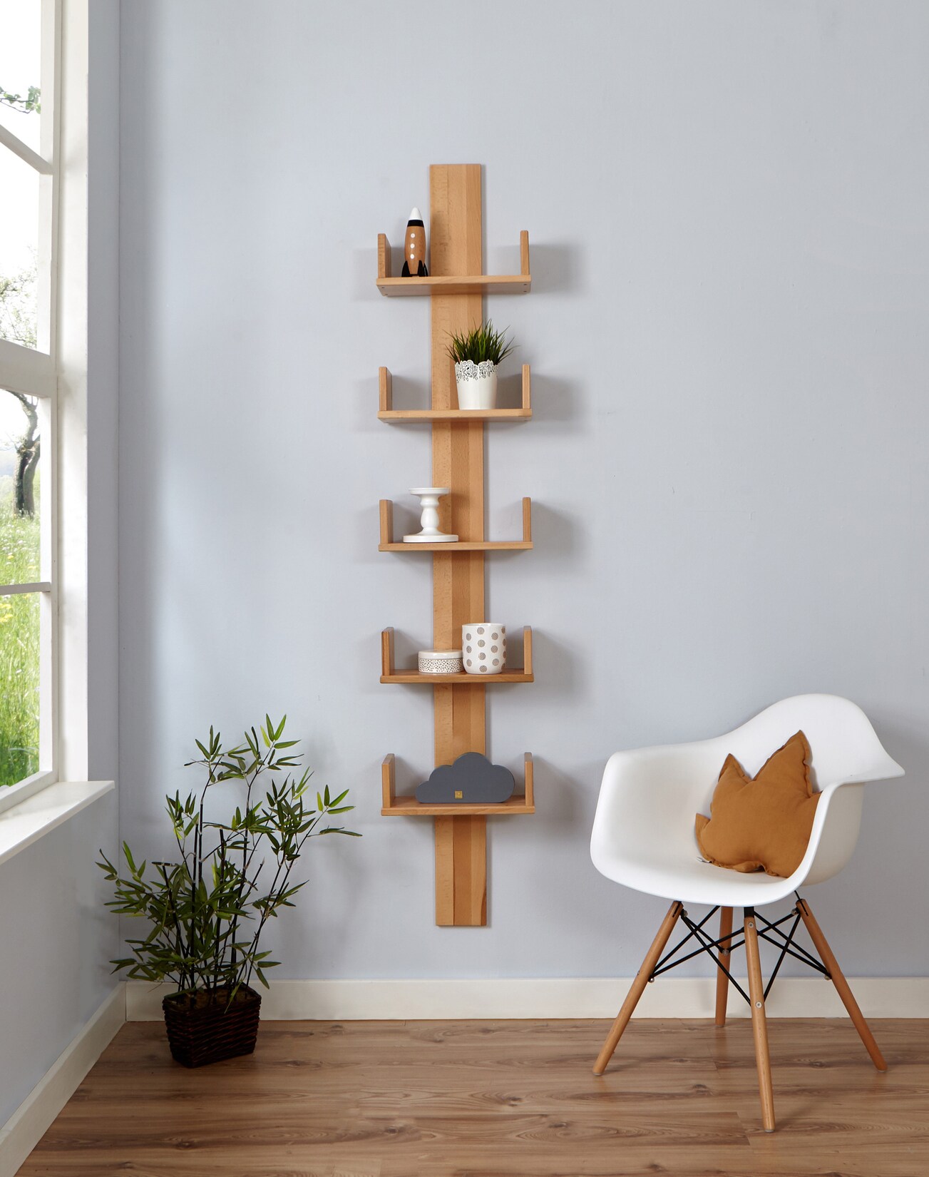 TiCAA Mehrzweckregal Pepe Buche Massiv | 04251105939153
