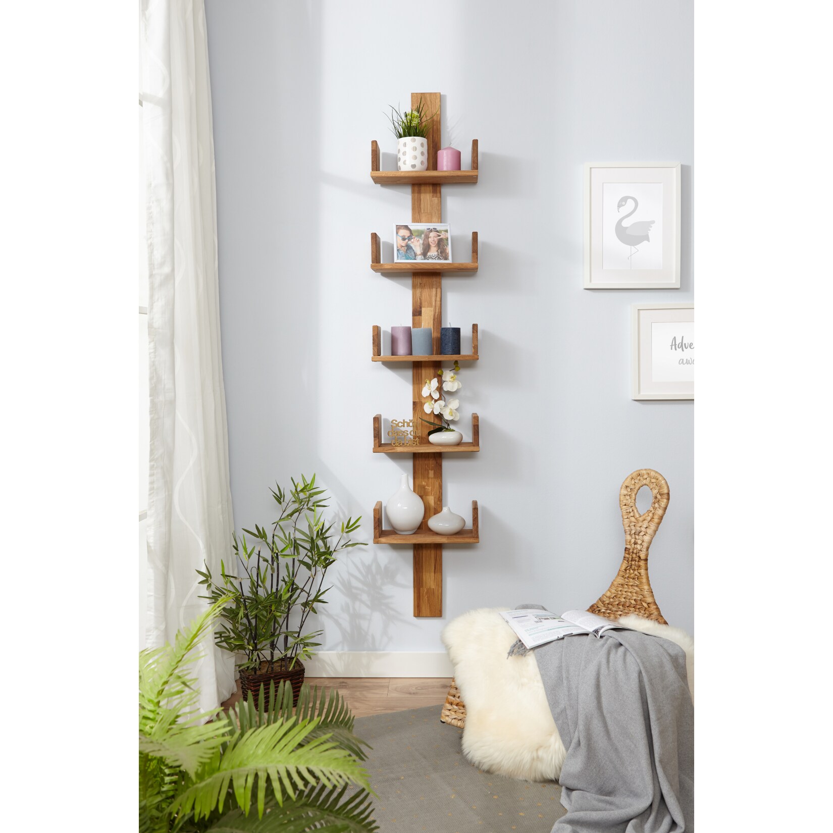 TiCAA Mehrzweckregal Pepe Eiche geölt | 04251105953203