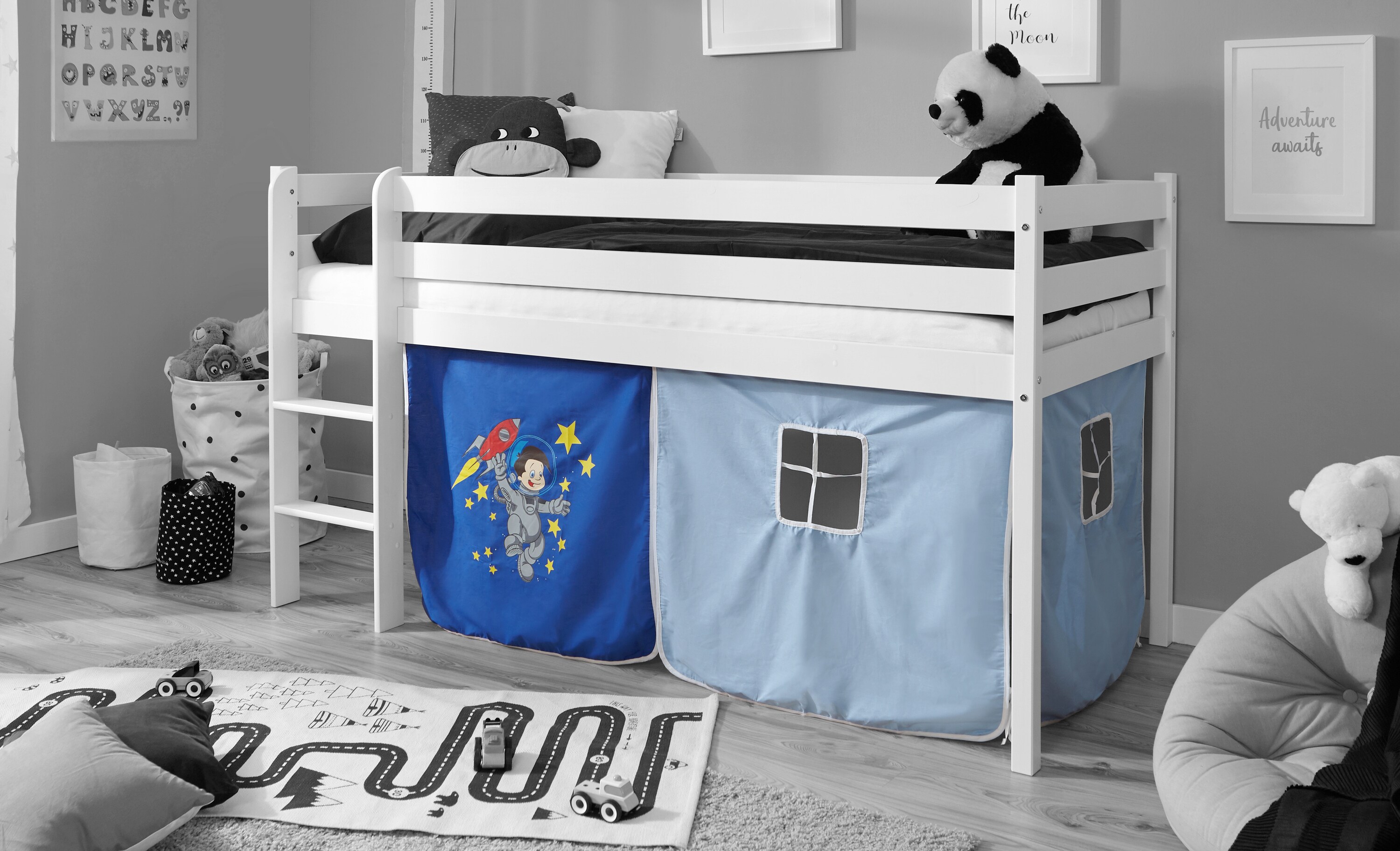 TiCAA Vorhang f&uuml;r Kinder Hochbett Etagenbett mit Motiv - Bild 1