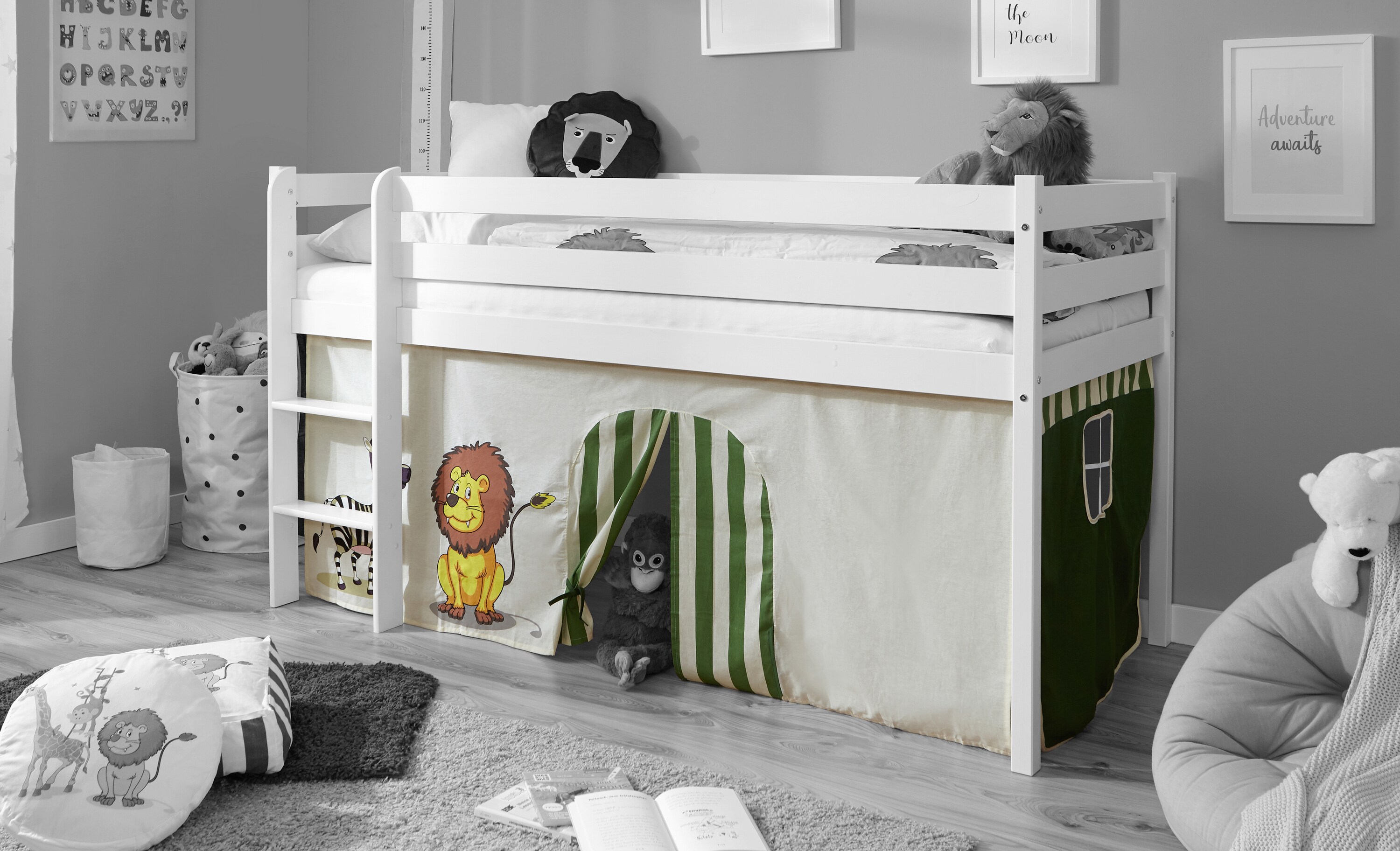 TiCAA Vorhang f&uuml;r Kinder Hochbett Etagenbett mit Motiv - Bild 1