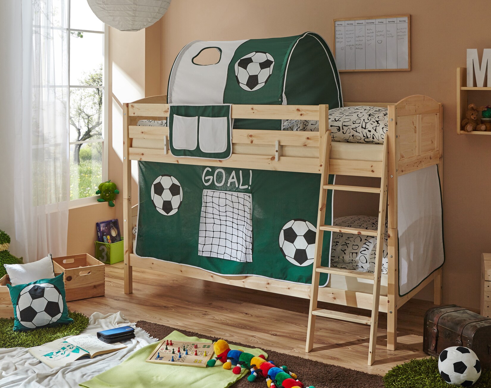 TiCAA Etagenbett Erni Country Kiefer Natur | 04251105957768