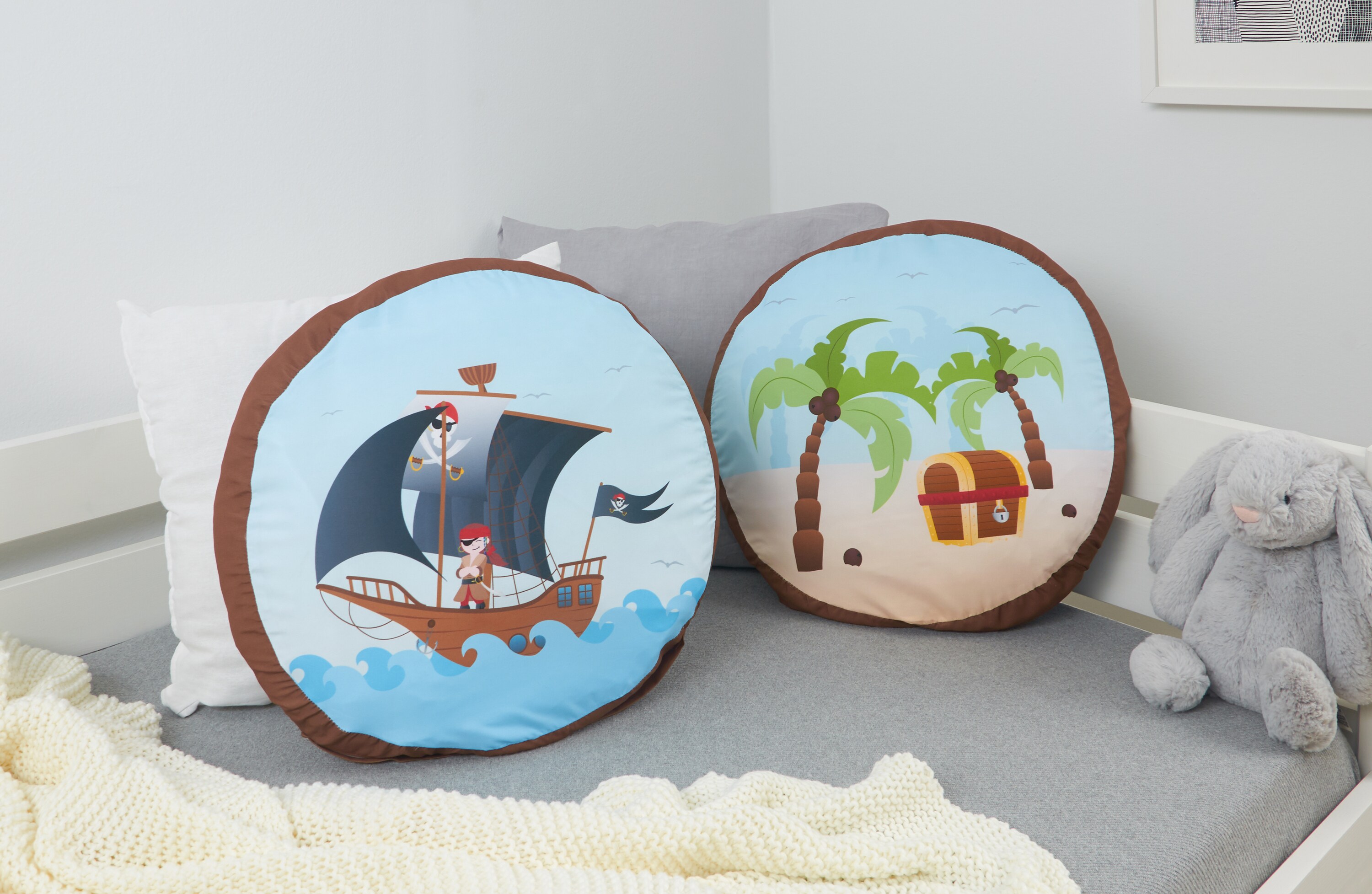 TiCAA Kinder Rundkissen-Set "Pirat Luan" - Bild 1