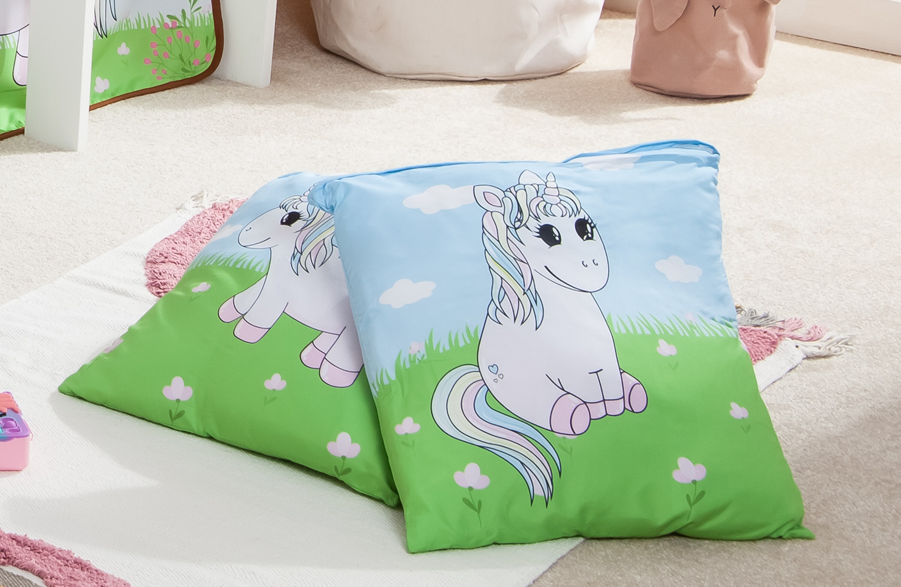TiCAA Kinder Kissen-Set "Einhorn Rainbow" - Bild 1