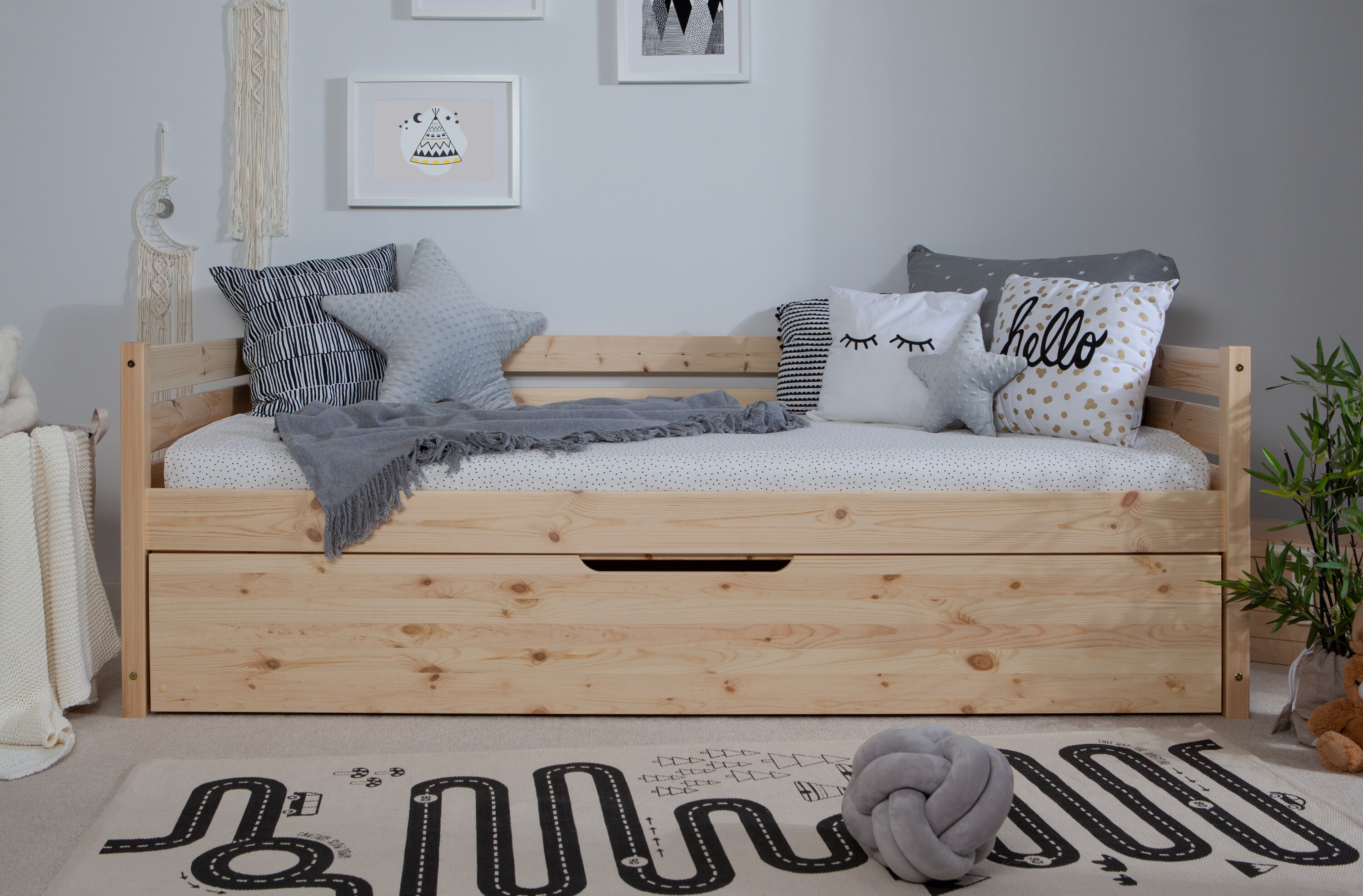 TiCAA Sofabett Naomi inkl. Ausziehbett, 90x200 - Bild 1