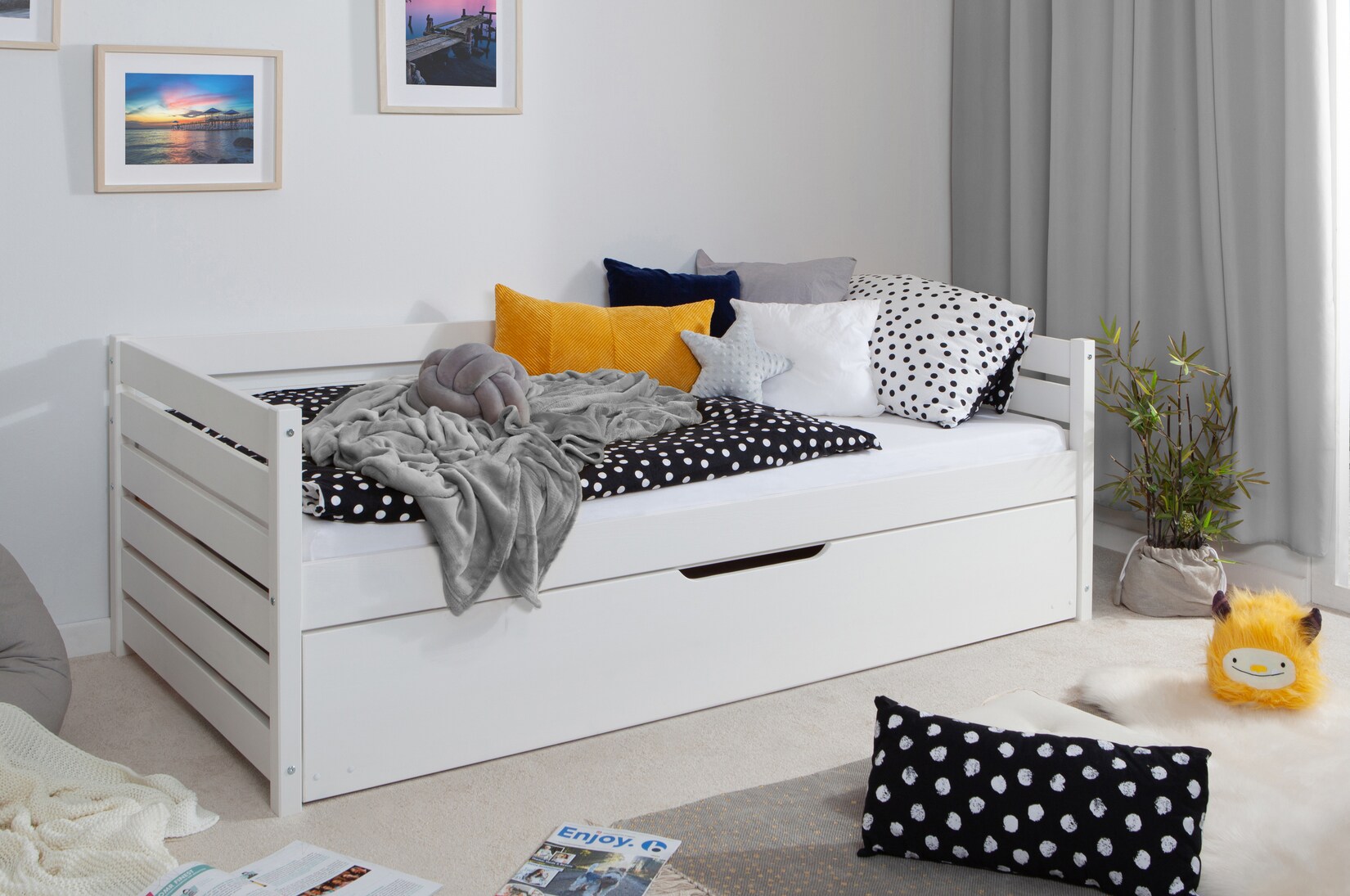 TiCAA Sofabett Naomi inkl. Ausziehbett, 90x200