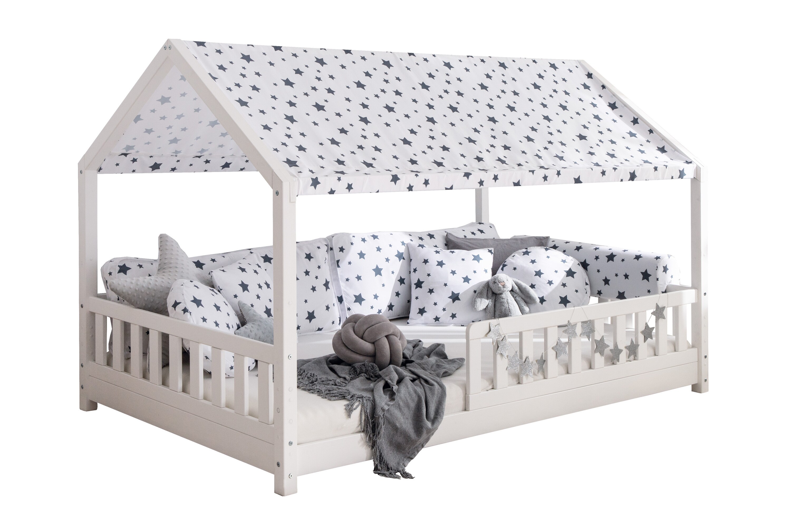 TiCAA Dachvorhang mit Motiv f&uuml;r Hausbett Kay 120 x 200 - Bild 1