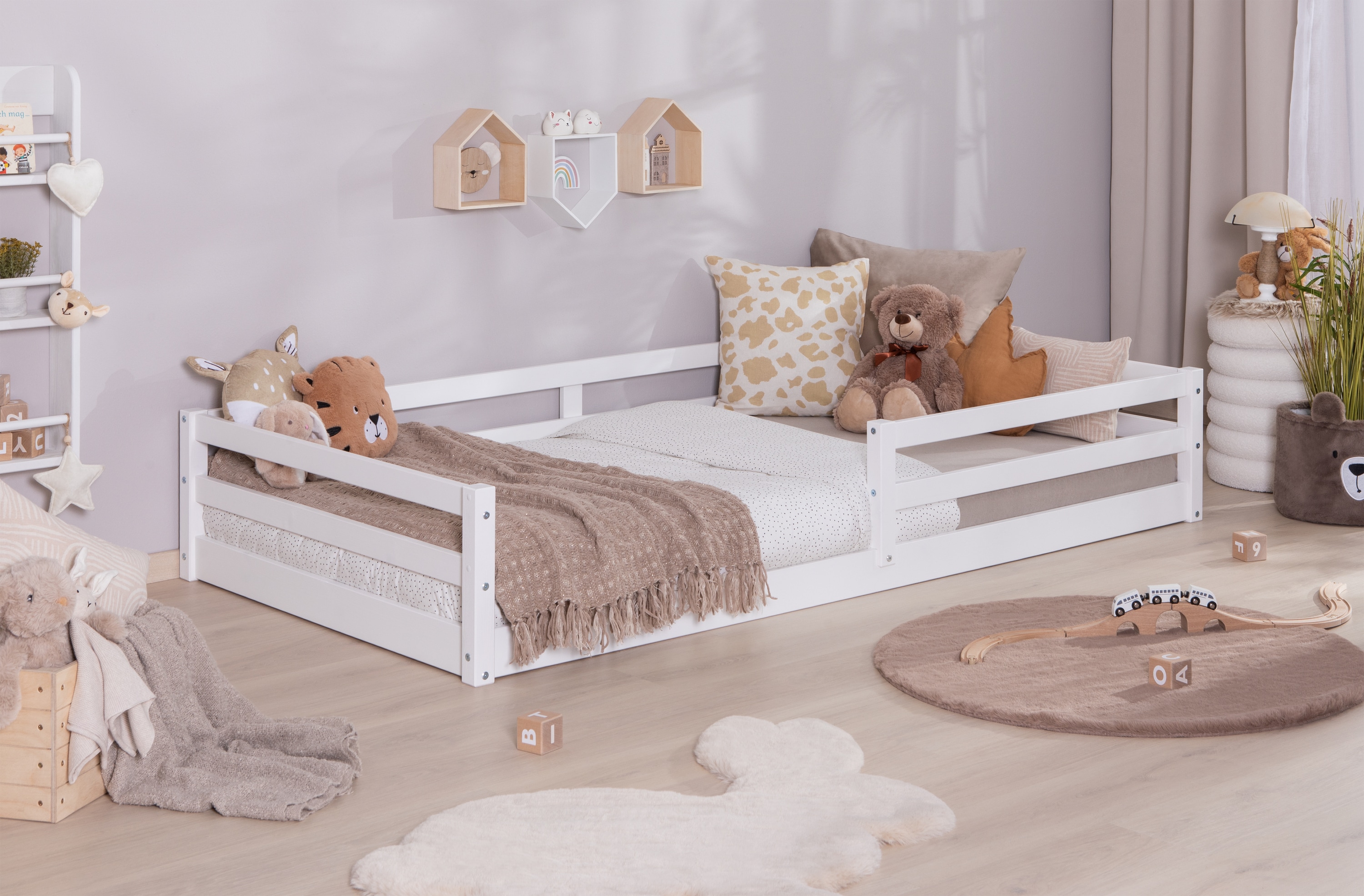TiCAA Bodenbett &bdquo;Neo&ldquo;, Kinderbett, Jugendbett, Schlafzimmer, Kinderzimmer - Bild 1