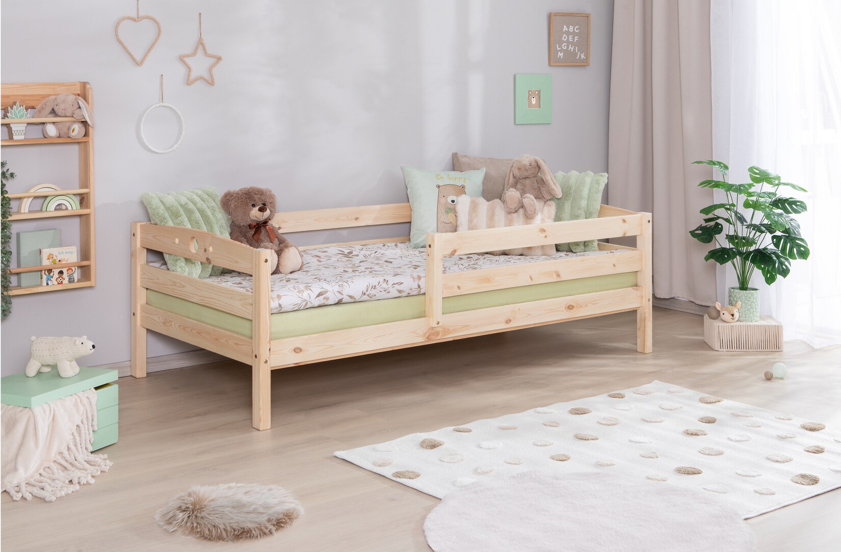 TiCAA Einzelbett „Eli“, Kinderbett, Jugendbett, Schlafzimmer, Kinderzimmer