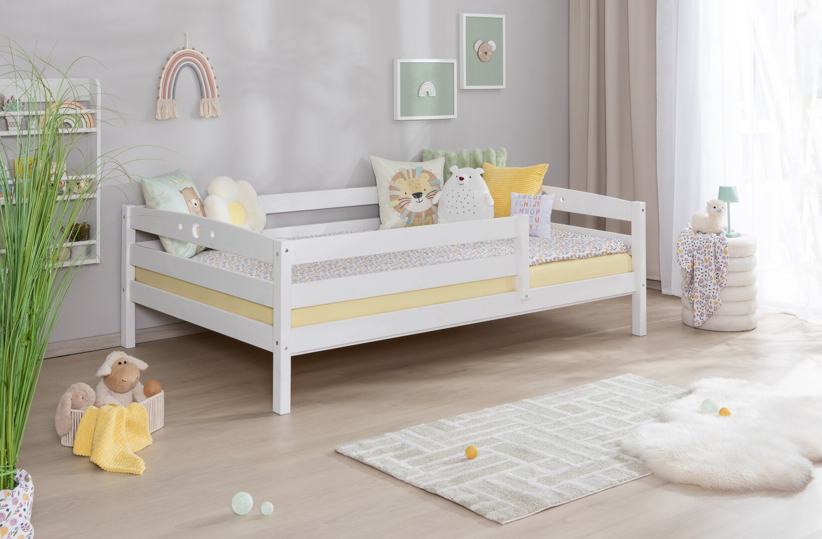TiCAA Einzelbett „Eli“, Kinderbett, Jugendbett, Schlafzimmer, Kinderzimmer