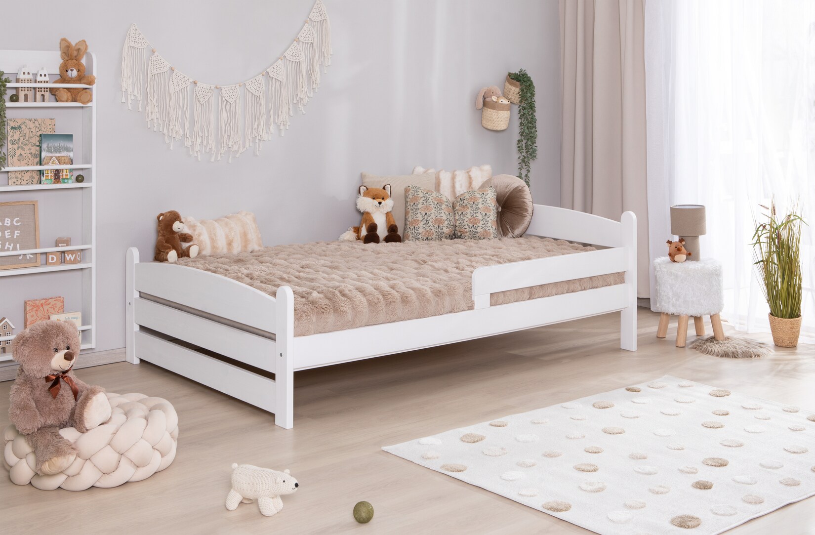 TiCAA Einzelbett „Mello“, Kinderbett, Jugendbett, Schlafzimmer, Kinderzimmer