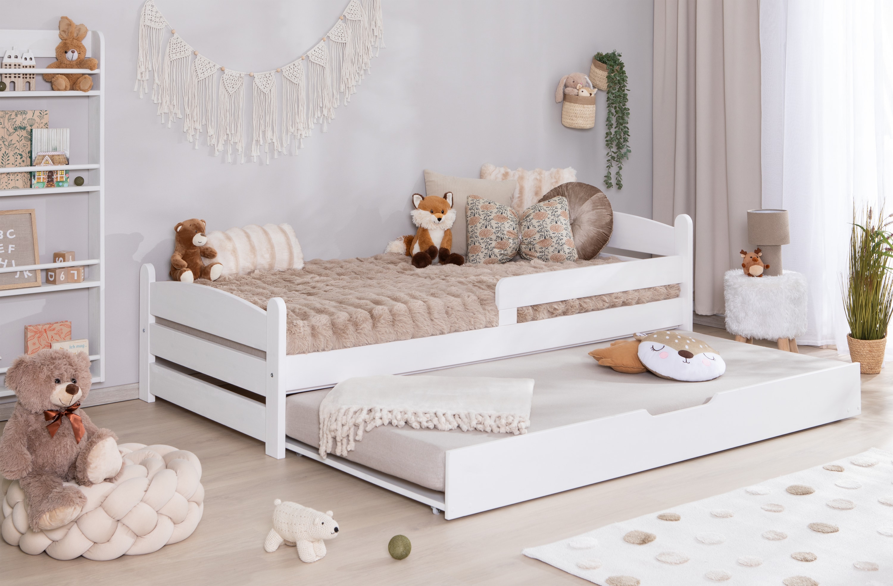 TiCAA Einzelbett &bdquo;Mello&ldquo;, Kinderbett, Jugendbett, Schlafzimmer, Kinderzimmer - Bild 1