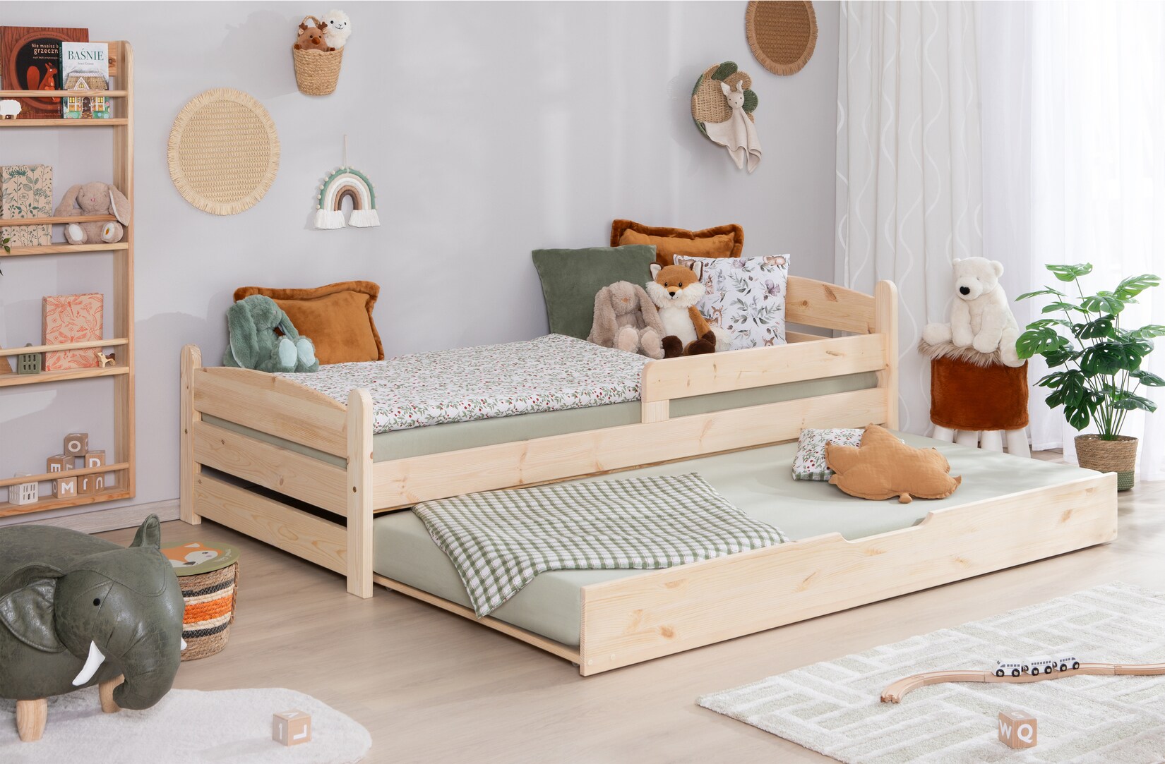TiCAA Einzelbett „Mello“, Kinderbett, Jugendbett, Schlafzimmer, Kinderzimmer