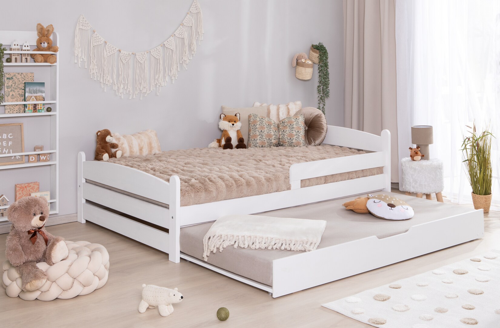 TiCAA Einzelbett „Mello“, Kinderbett, Jugendbett, Schlafzimmer, Kinderzimmer