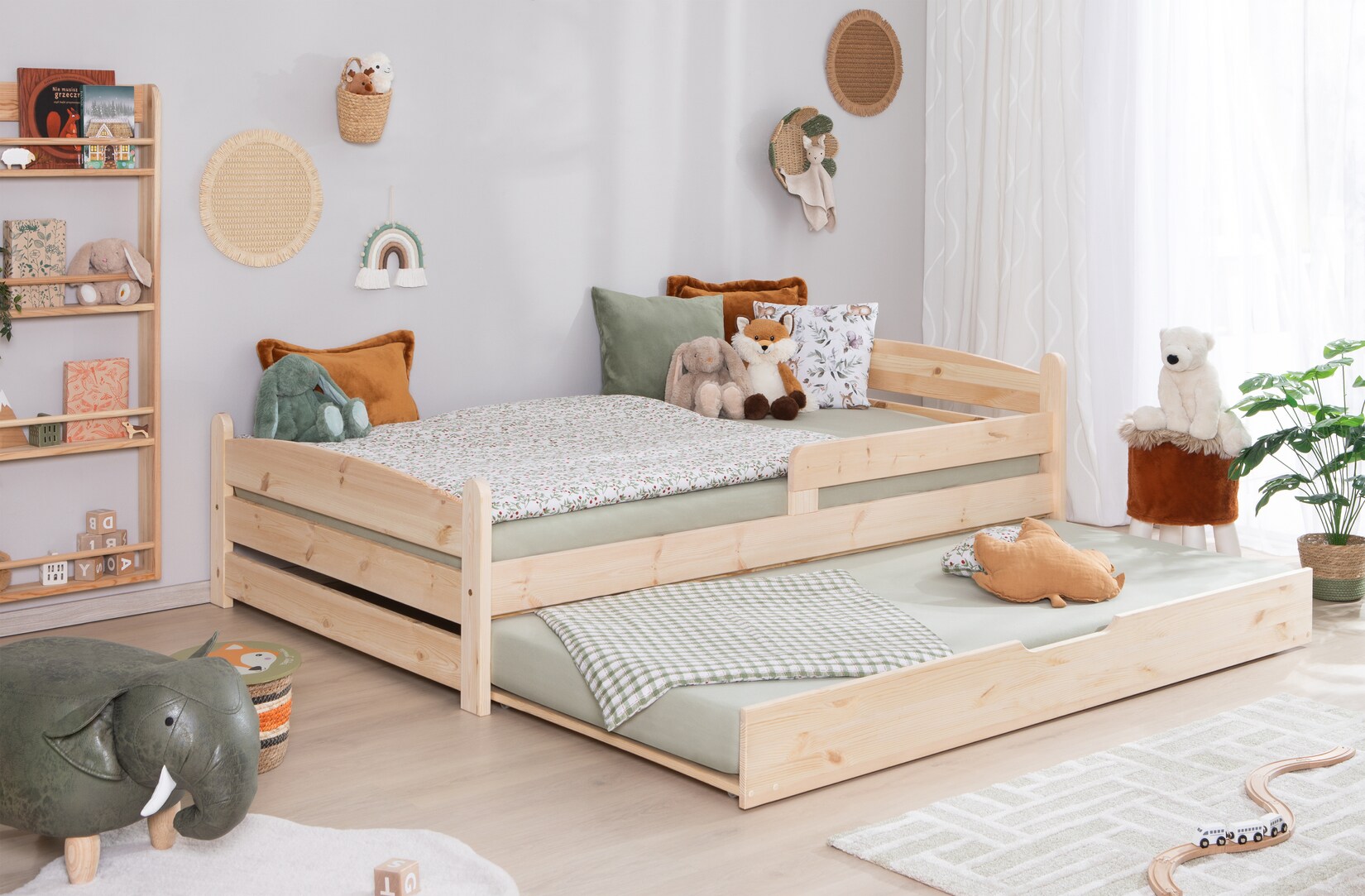 TiCAA Einzelbett „Mello“, Kinderbett, Jugendbett, Schlafzimmer, Kinderzimmer