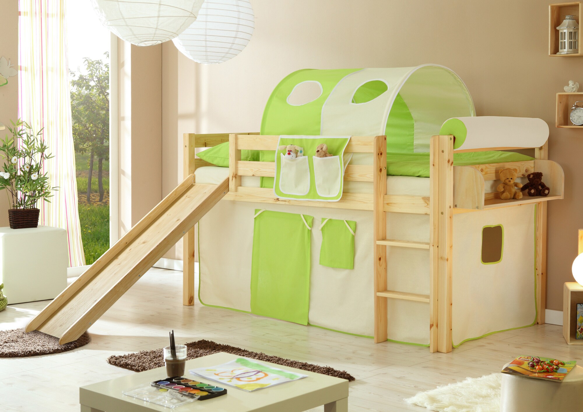 TiCAA Rutschbett "Manuel" Kiefer Natur Classic - Bild 1