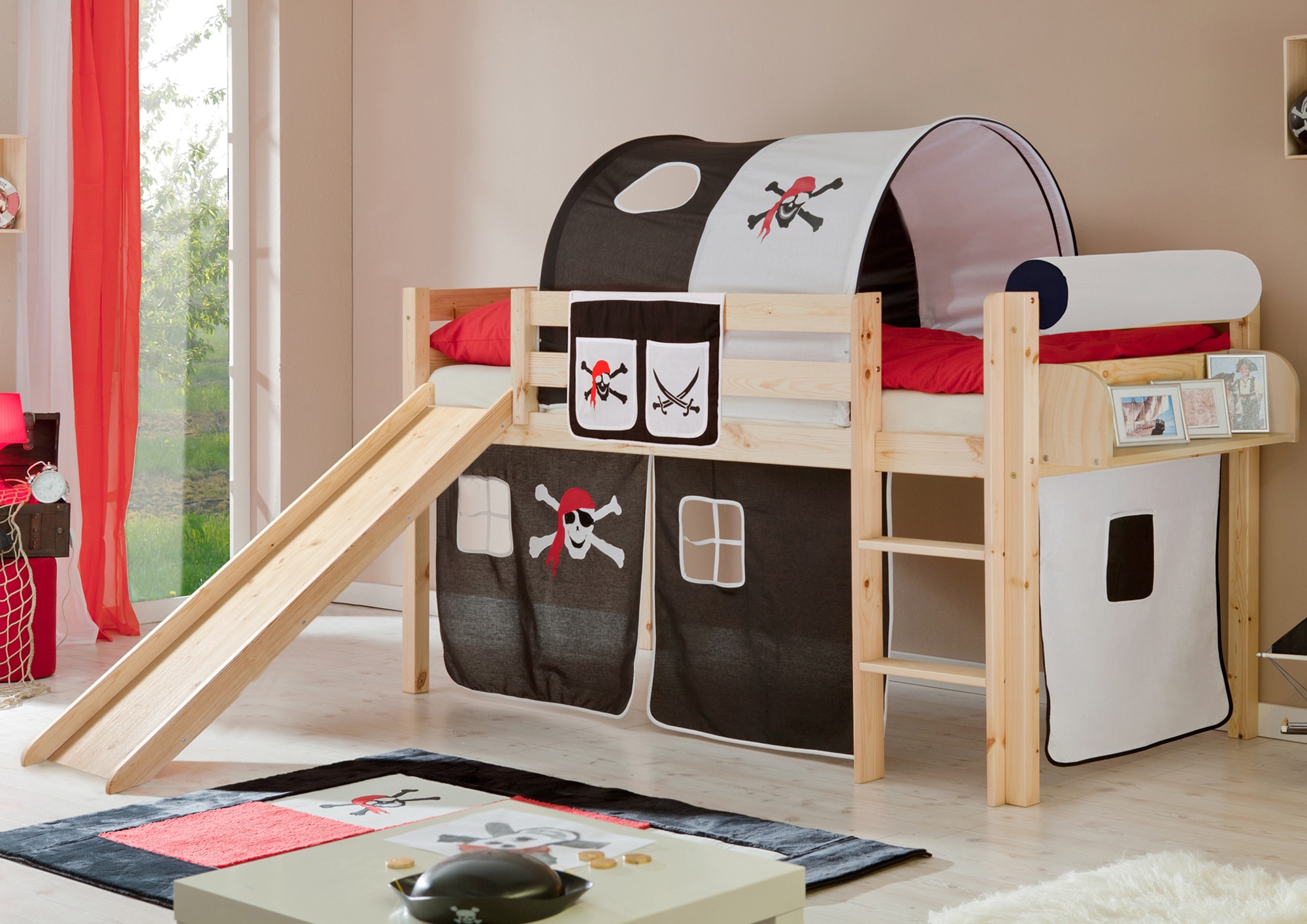 TiCAA Rutschbett "Manuel" Kiefer Natur Motiv - Bild 1