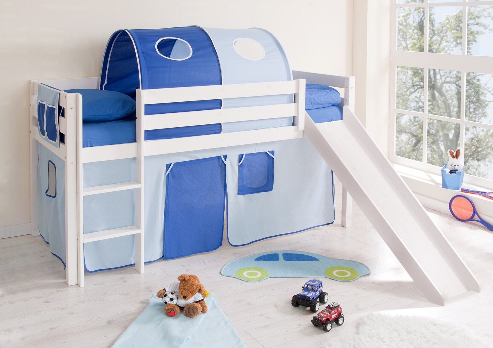 TiCAA Rutschbett „Manuel“ Kiefer Weiß Classic | 04250393838377