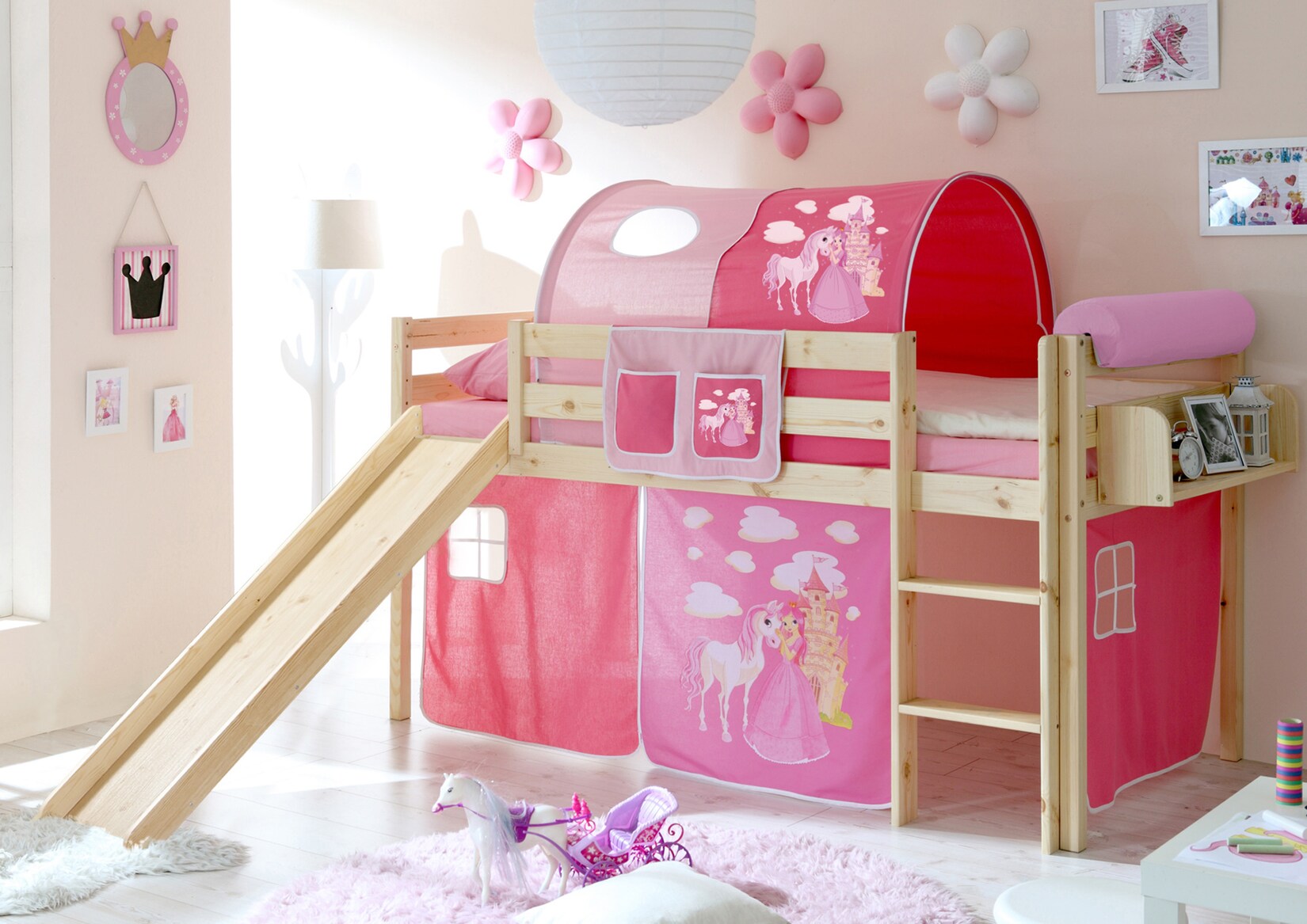 TiCAA Rutschbett „Manuel“ Kiefer Natur Motiv | 04250393856722