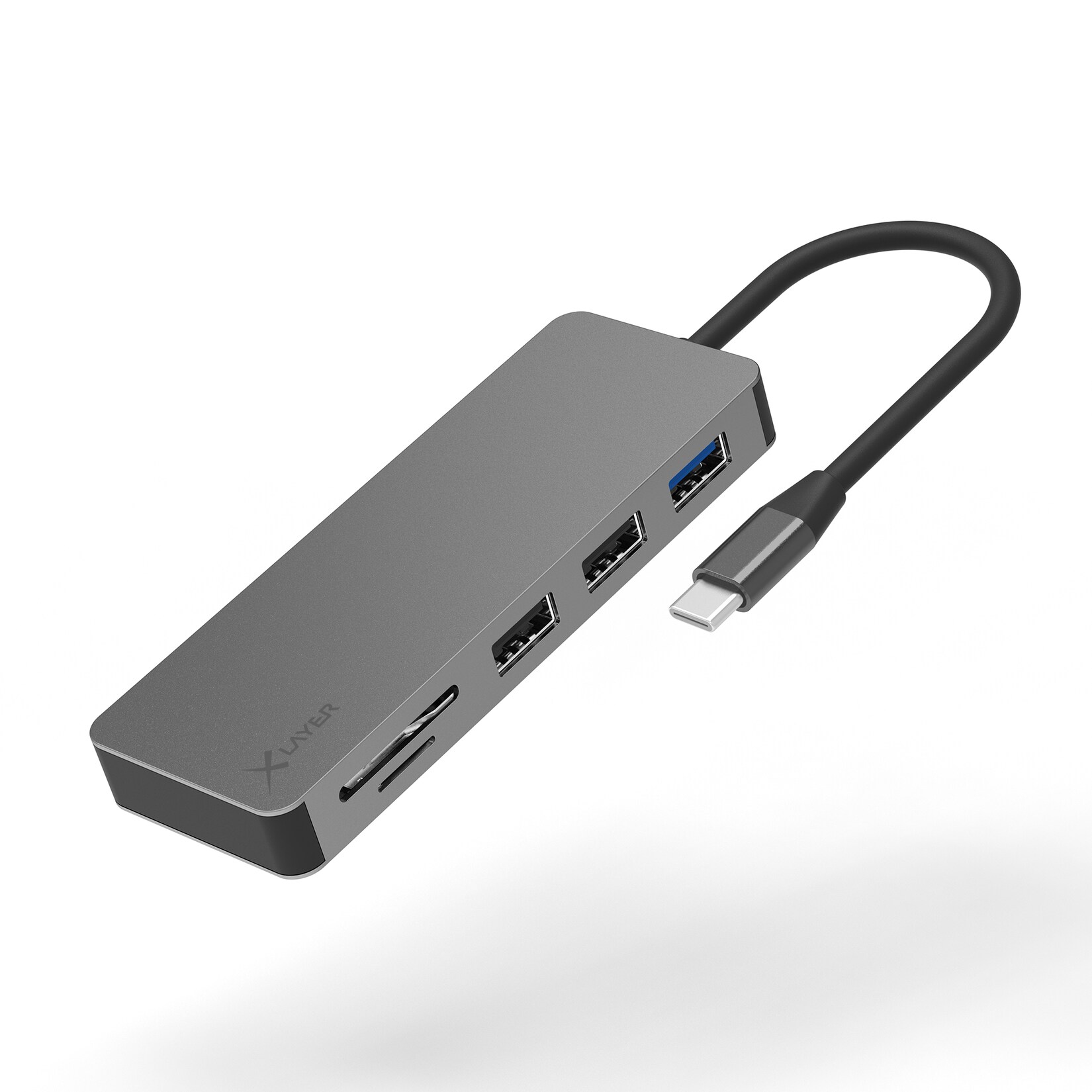 Xlayer USBDEVICE USB 3.0 HUB XLayer Typ C 7-IN-1 Grey