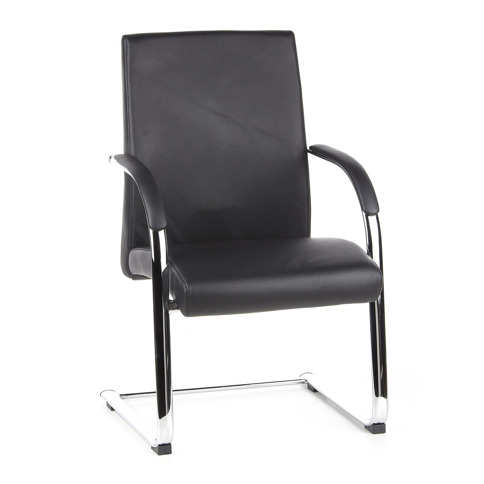 hjh OFFICE Freischwinger BAROLO V Leder mit Armlehnen | 04260284080310