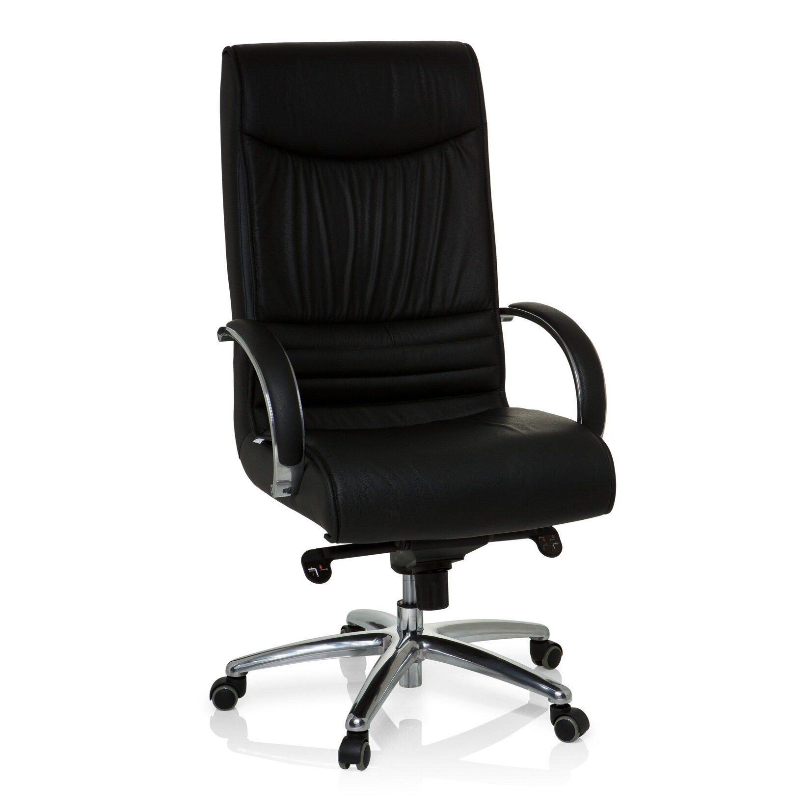 hjh OFFICE XXL Drehstuhl XXL F 400 Leder mit Armlehnen