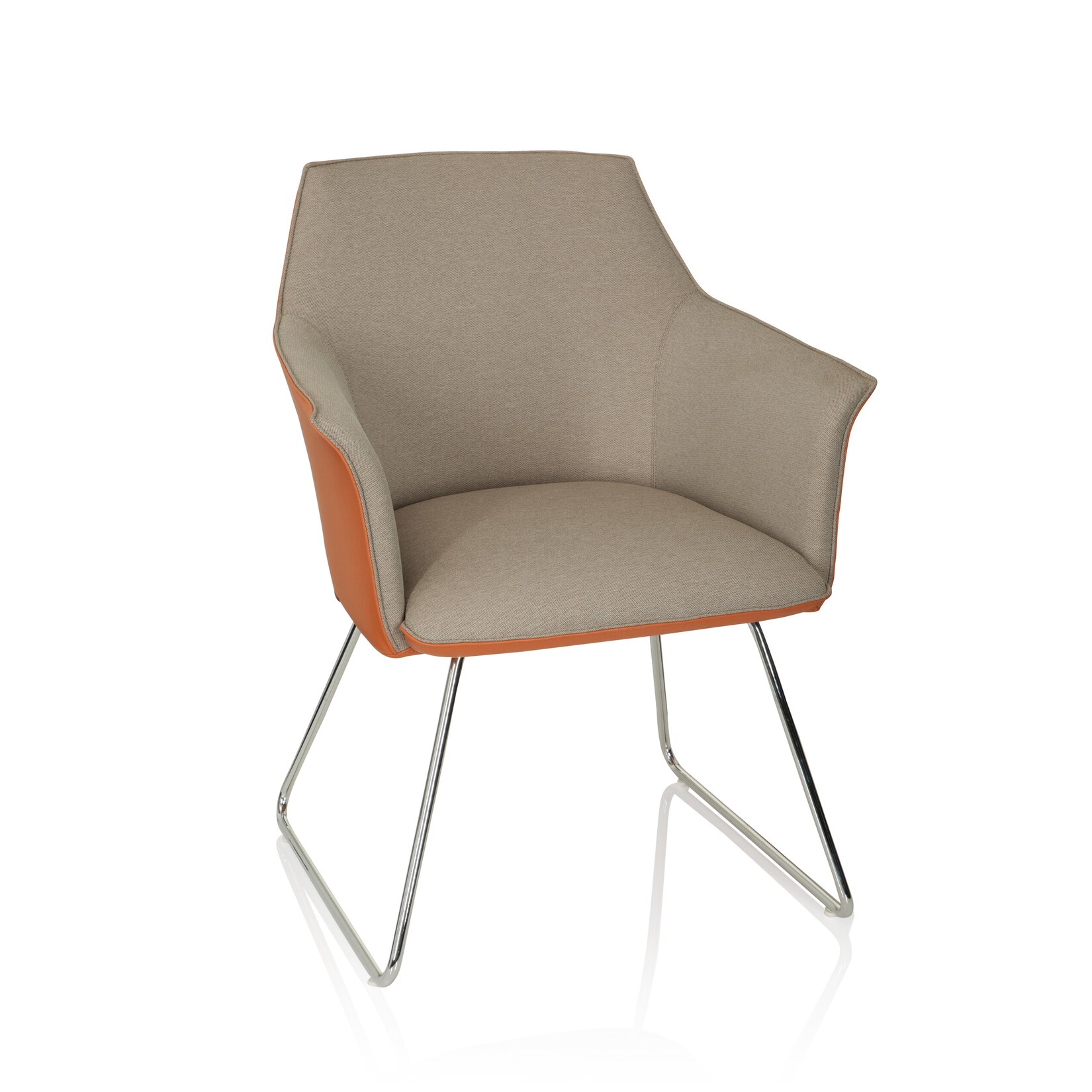hjh OFFICE Polsterstuhl AREZZO V Kunstleder/Stoff mit Armlehnen | 04251084676452