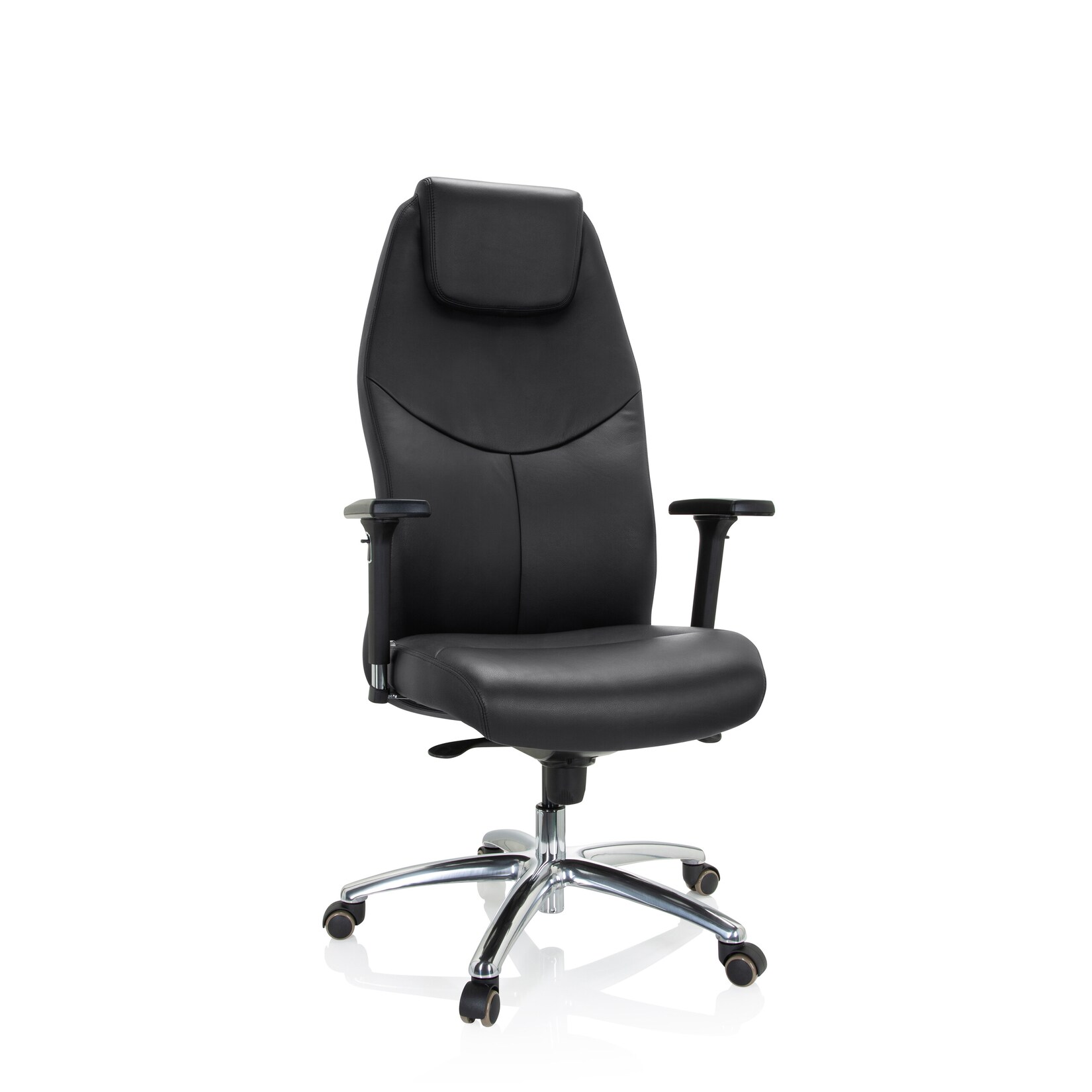 hjh OFFICE Profi Chefsessel FERRARA Leder mit Armlehnen (höhenverstellbar)