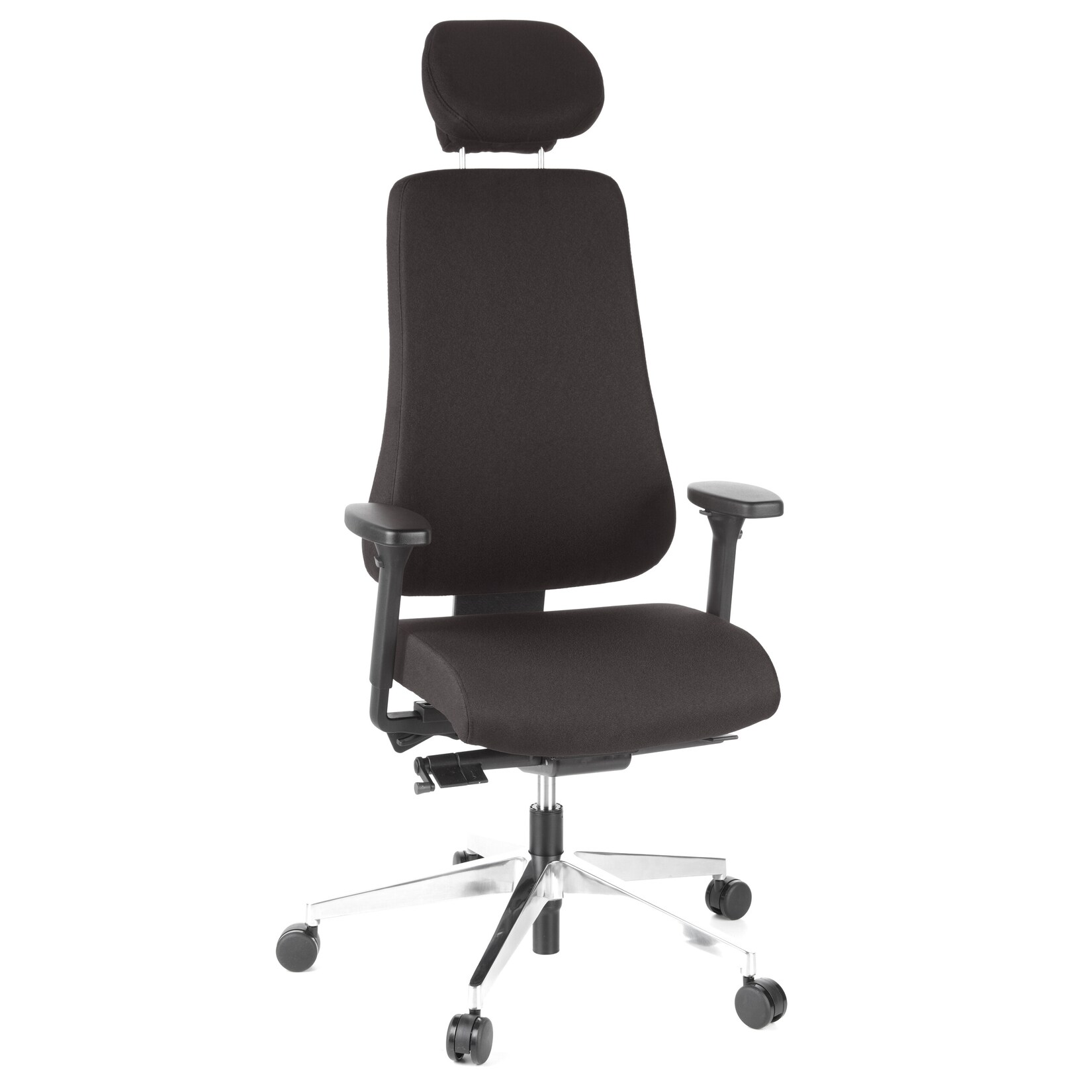 hjh OFFICE Profi Bürostuhl PRO-TEC 400 Stoff mit Armlehnen (höhenverstellbar) | 04260284080587