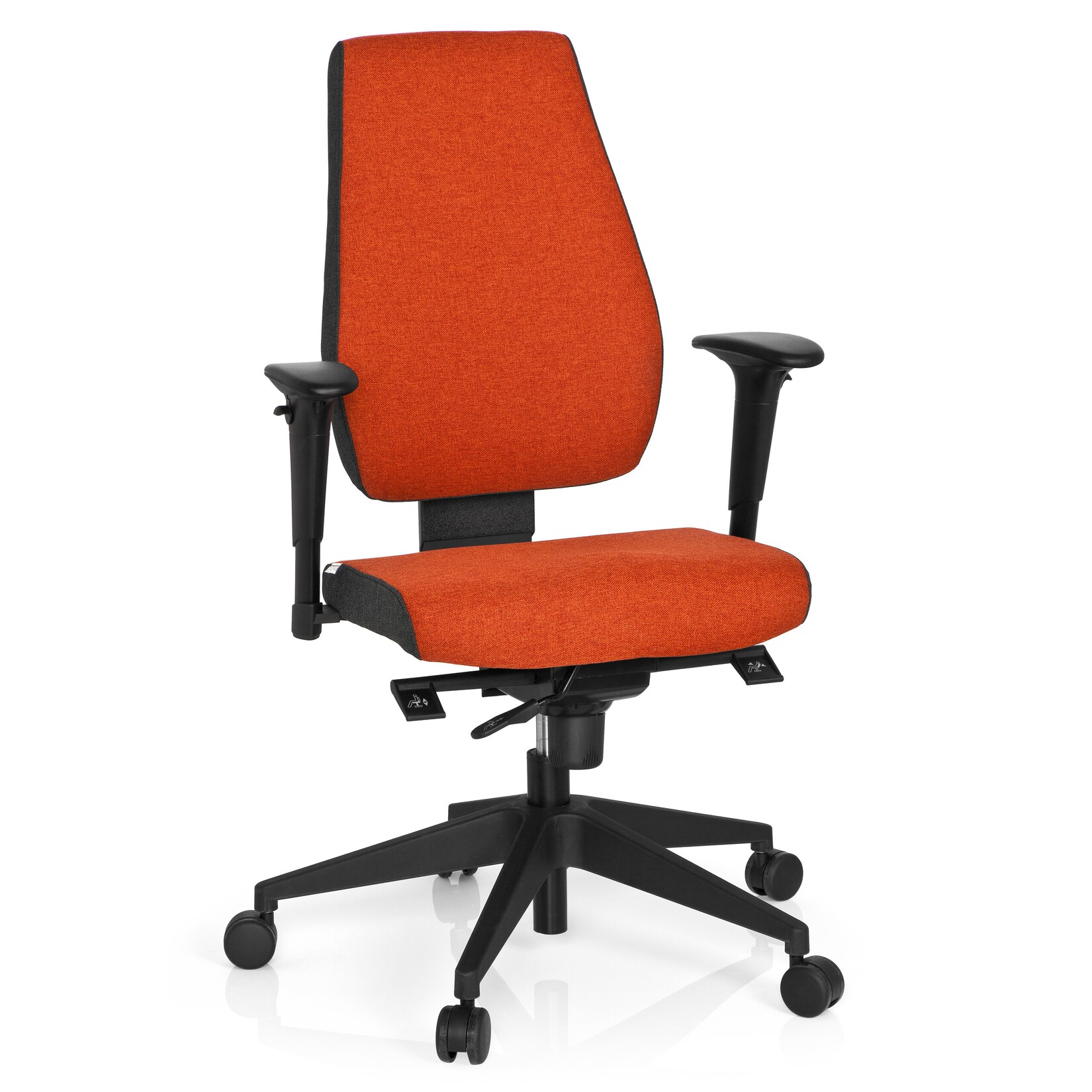 hjh OFFICE Profi Bürostuhl PRO-TEC 500 Stoff mit Armlehnen (höhenverstellbar) | 04260354050915