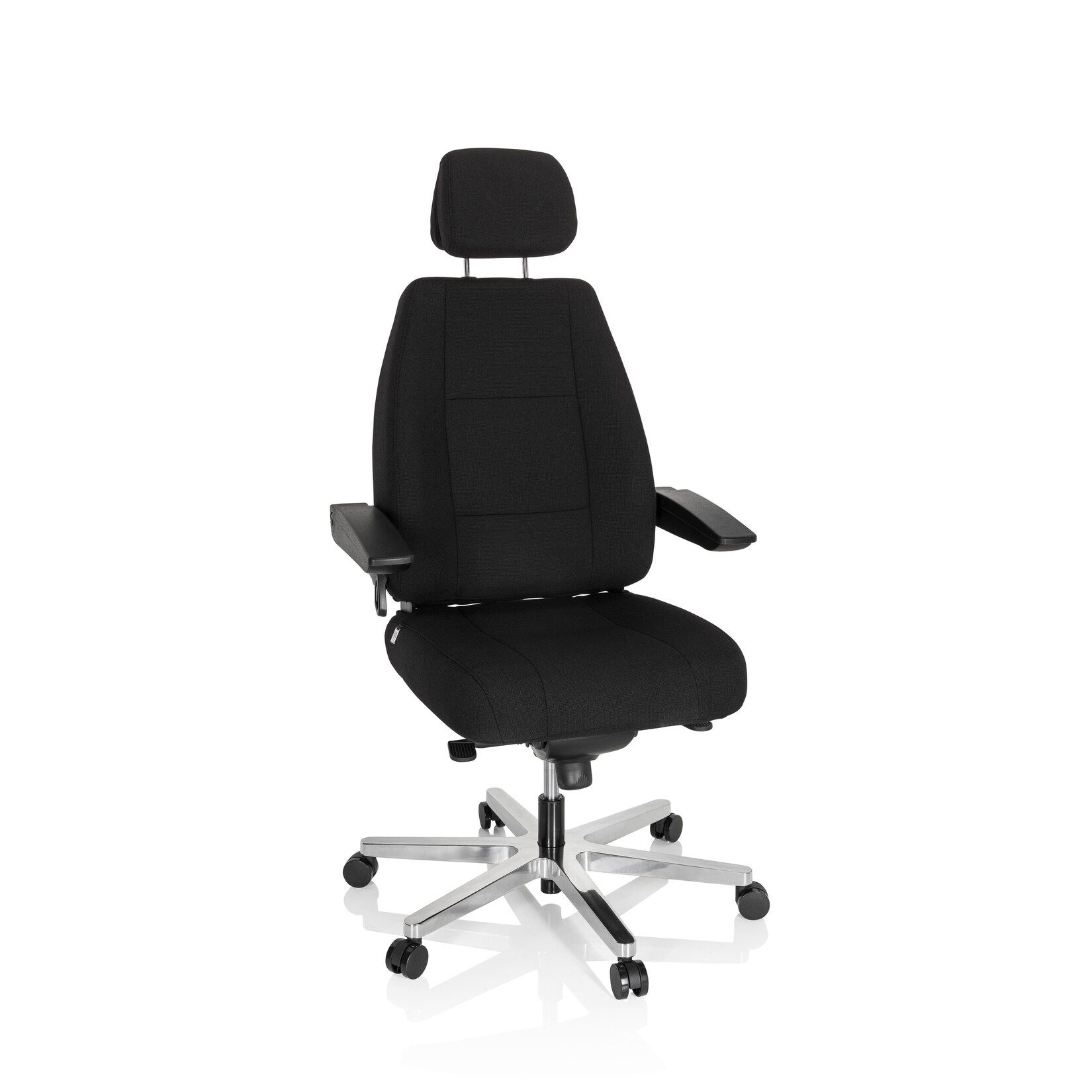 hjh OFFICE XXL Drehstuhl 24 HOURS I Stoff mit abklappbaren Armlehnen