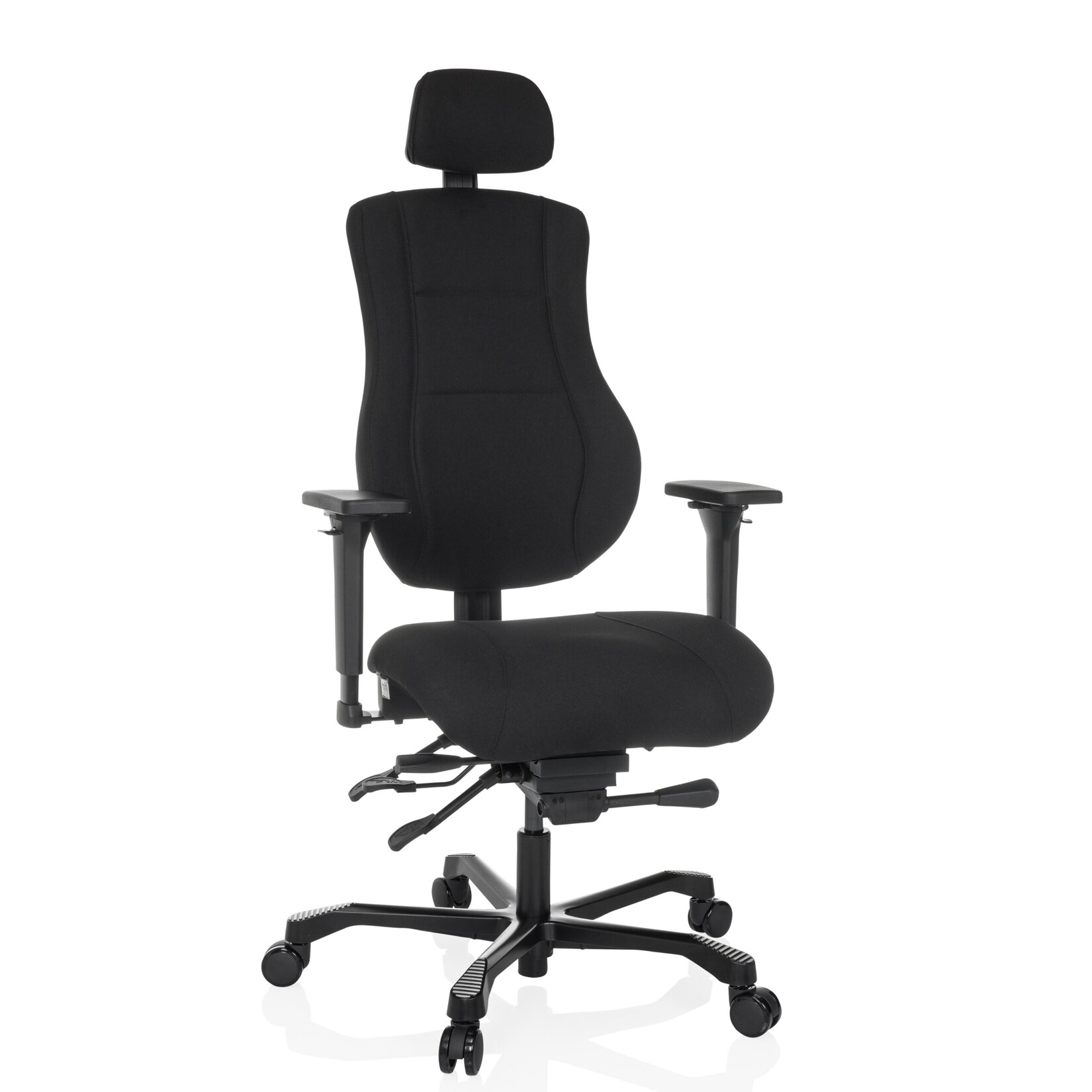 hjh OFFICE XXL Drehstuhl 24 HOURS BASIC Stoff mit Armlehnen (höhenverstellbar)