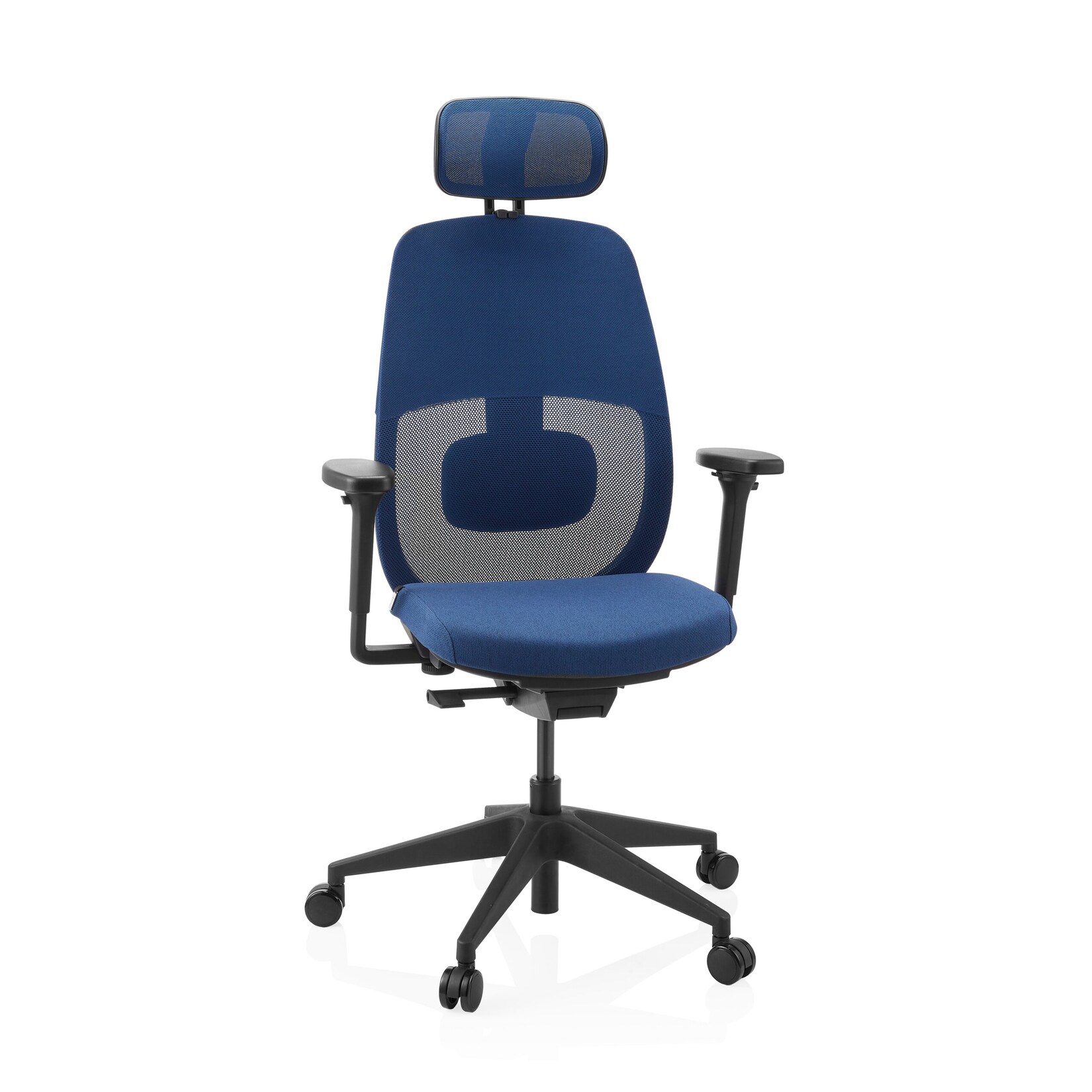 hjh OFFICE Profi Bürostuhl Skandis Pro Stoff / Netzstoff mit Armlehnen (höhenverstellbar)