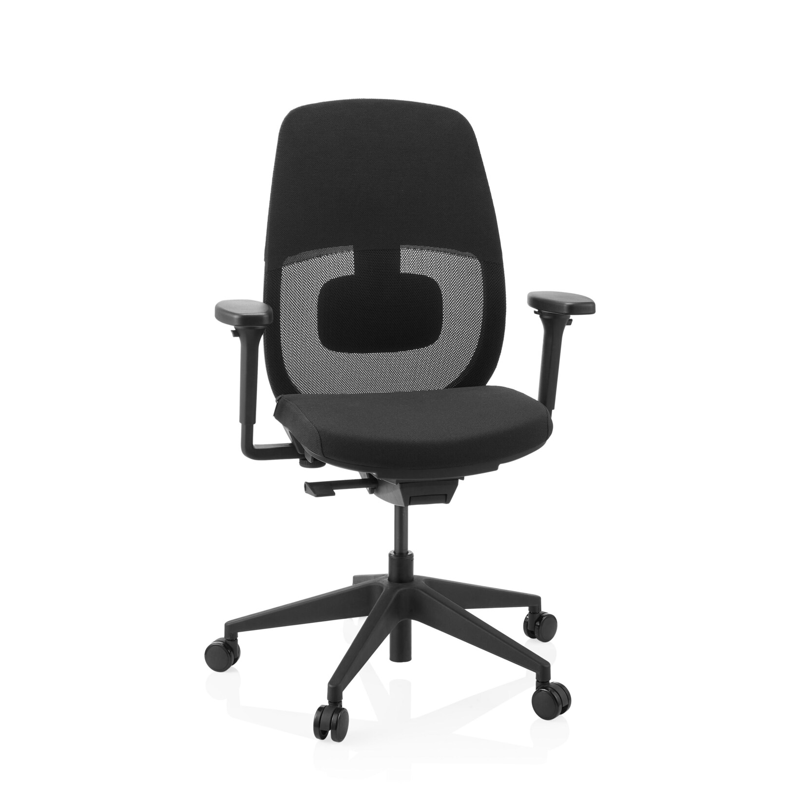 hjh OFFICE Profi Bürostuhl Skandis Stoff / Netzstoff mit Armlehnen (höhenverstellbar)