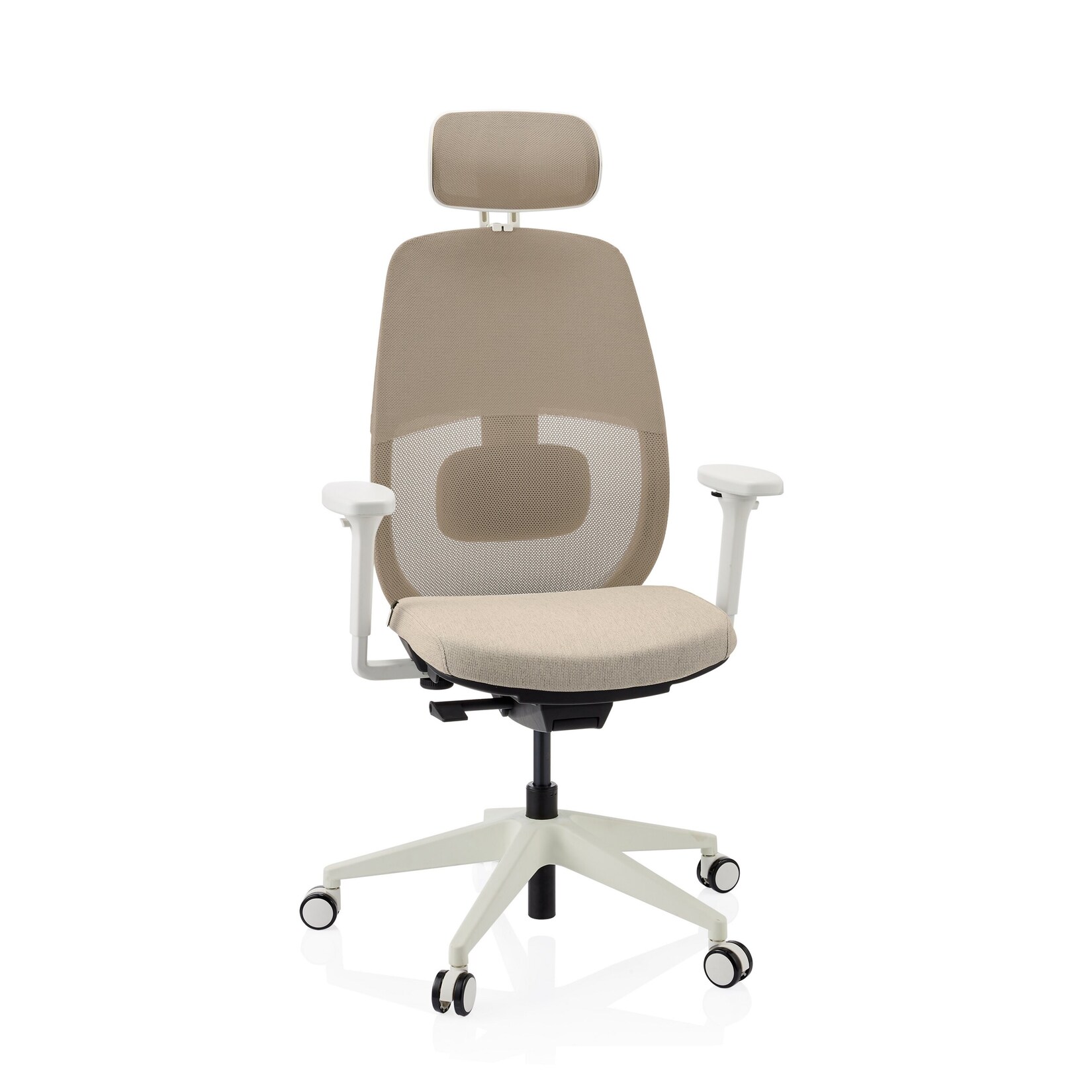 hjh OFFICE Profi Bürostuhl Skandis Pro Stoff / Netzstoff mit Armlehnen (höhenverstellbar)