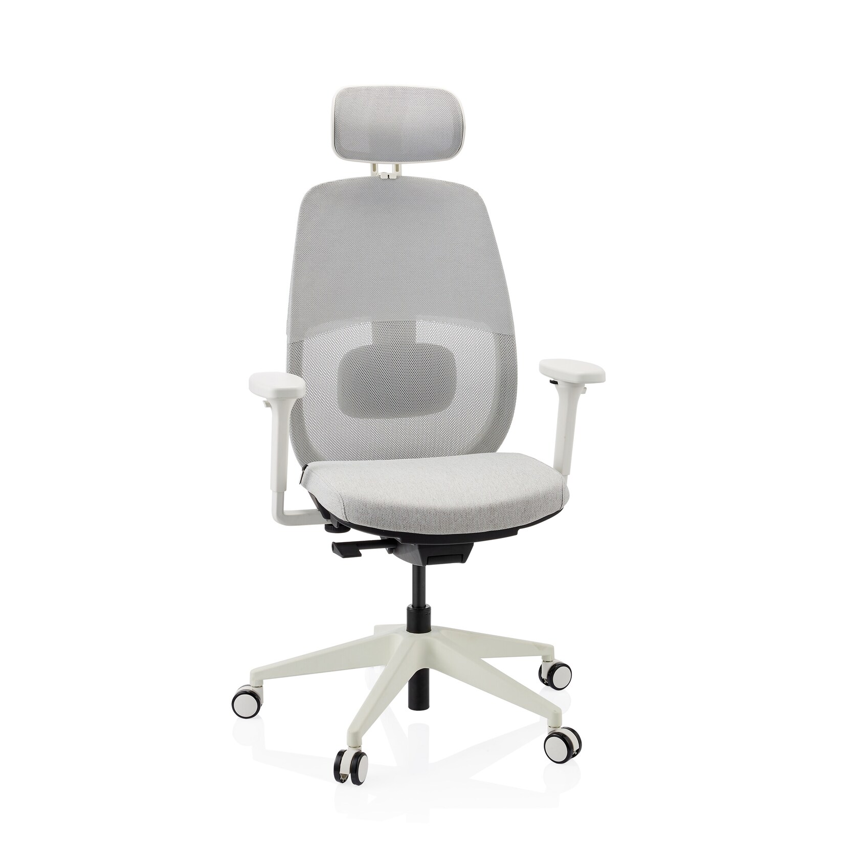 hjh OFFICE Profi Bürostuhl Skandis Pro Stoff / Netzstoff mit Armlehnen (höhenverstellbar)
