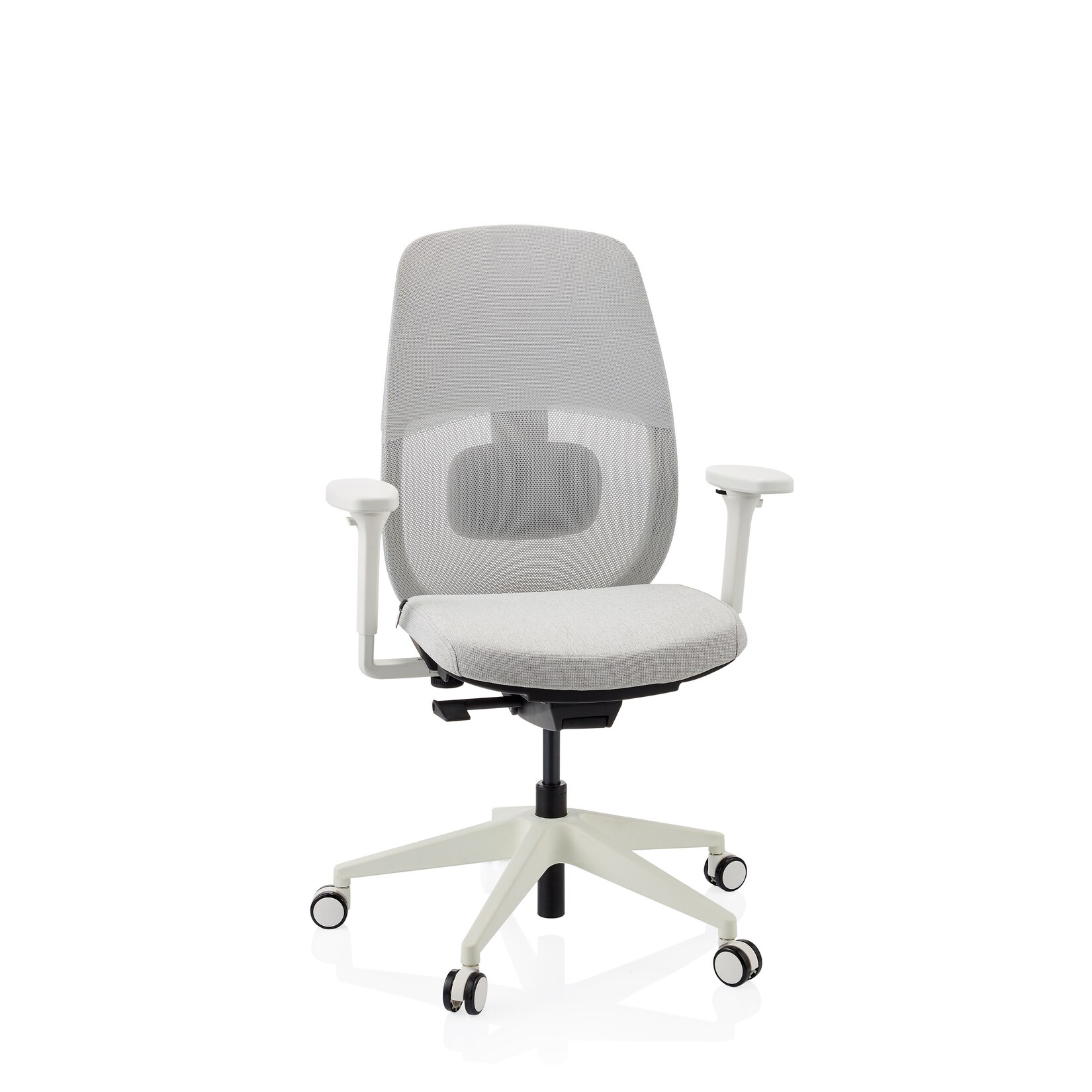 hjh OFFICE Profi Bürostuhl Skandis Stoff / Netzstoff mit Armlehnen (höhenverstellbar)