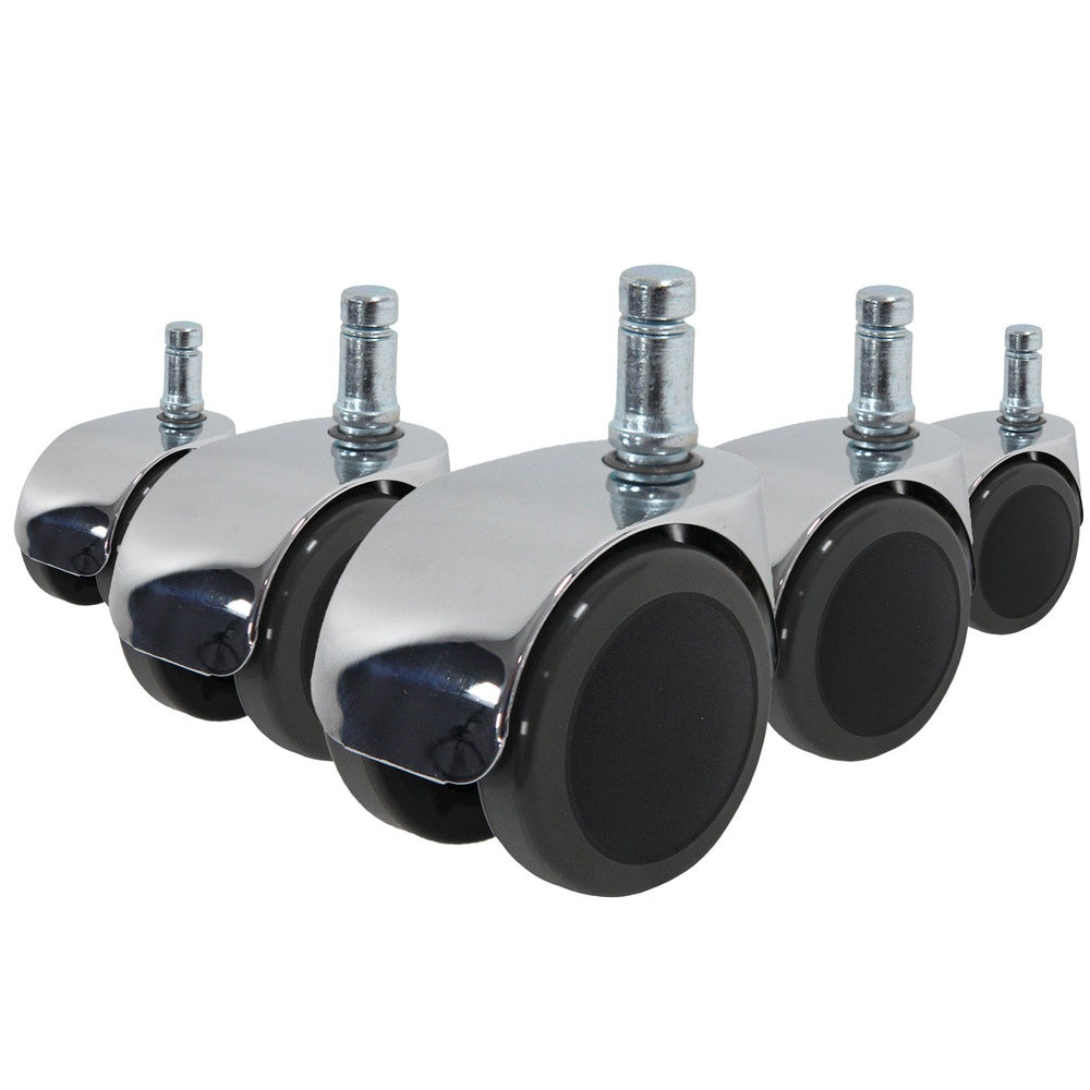 hjh OFFICE Stuhlrollen 5x ROLO LUX 11mm/50mm Metall, Kunststoff - Bild 1