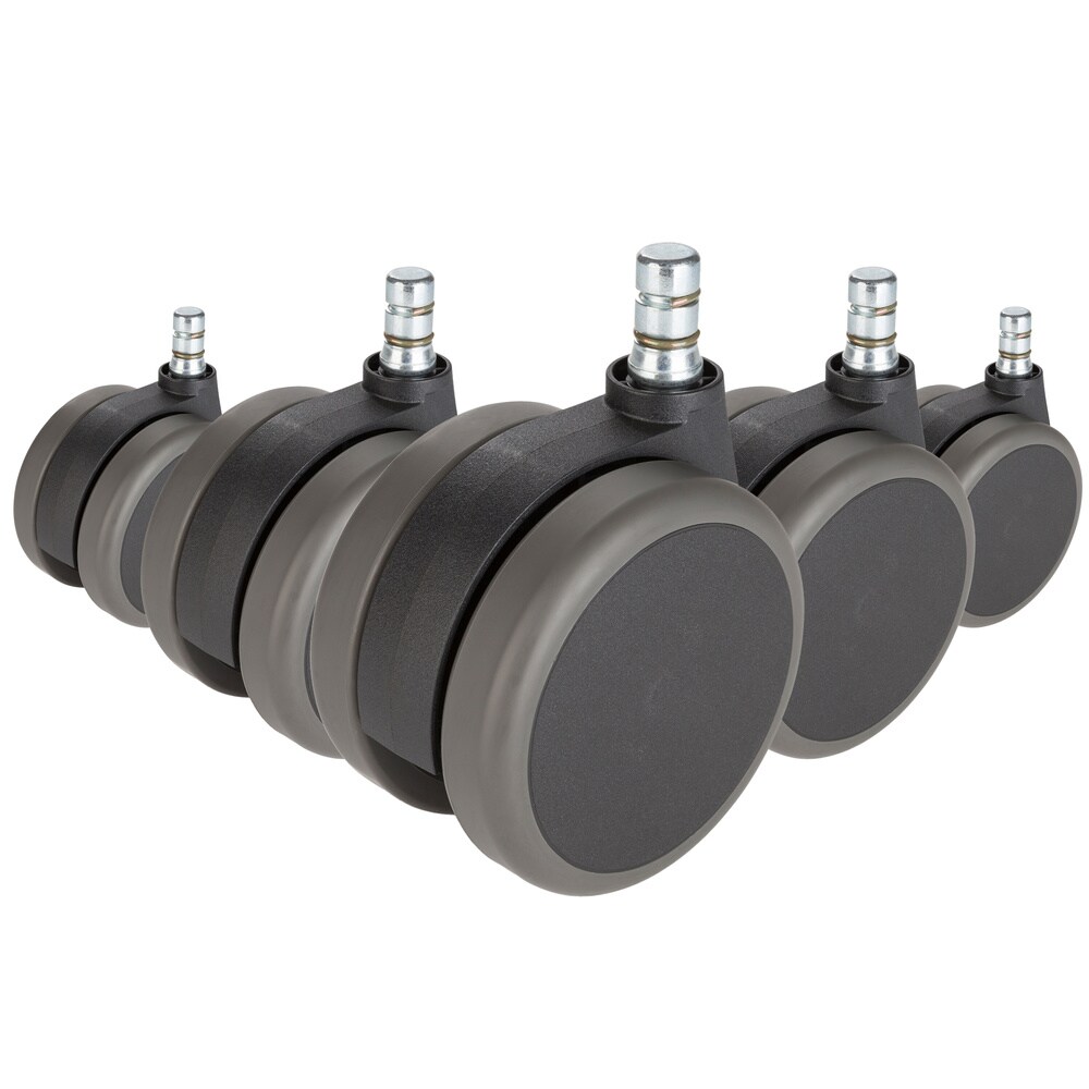 hjh OFFICE Stuhlrollen 5x ROLO No-Noise 11mm/75mm Metall, Kunststoff | 04251084660840