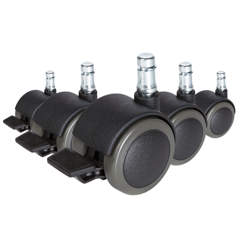 hjh OFFICE Stuhlrollen 5x ROLO STOP 10mm/50mm Metall, Kunststoff - Bild 1