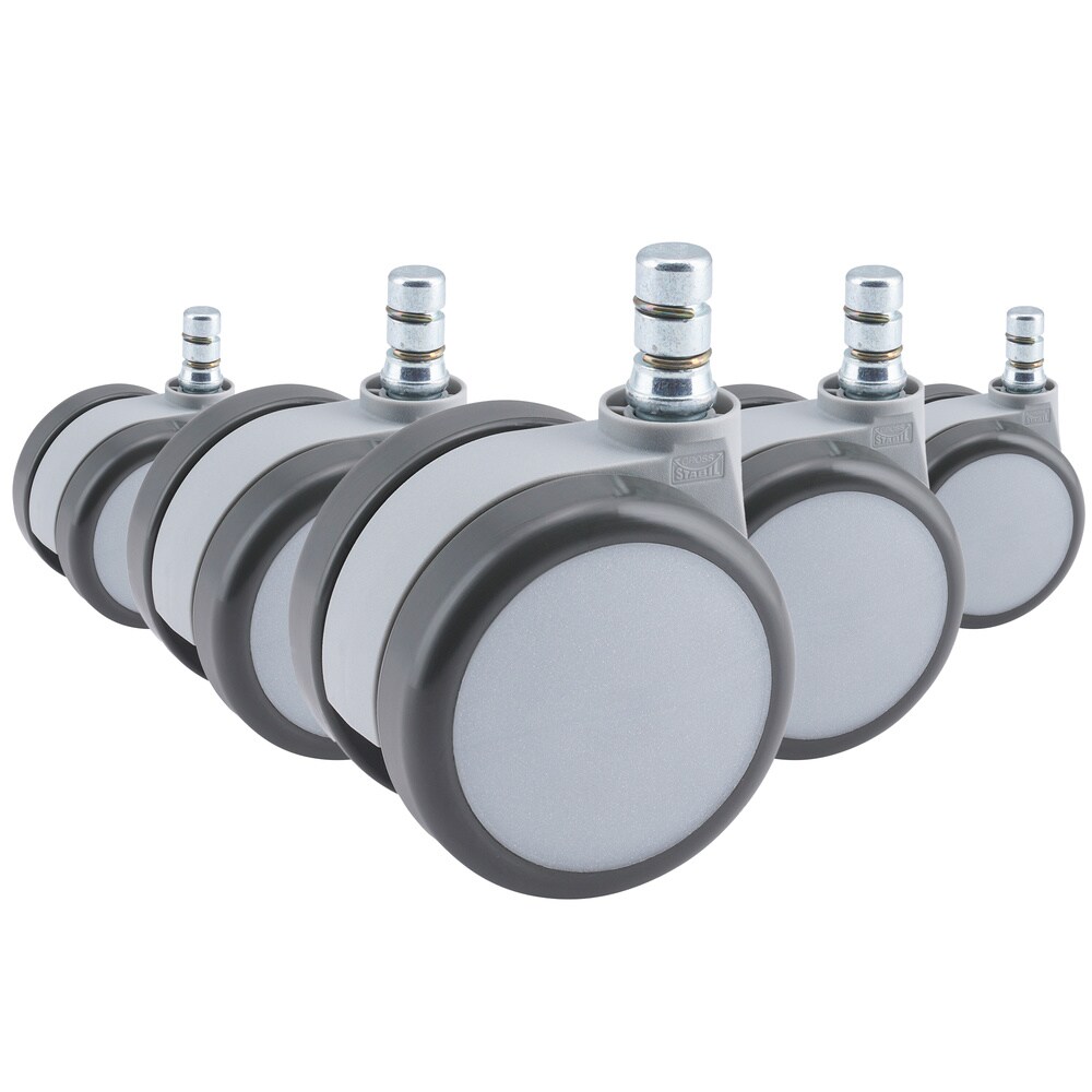 hjh OFFICE Stuhlrollen 5x ROLO MOVE 60 11mm/60mm Metall, Kunststoff | 04064323023173